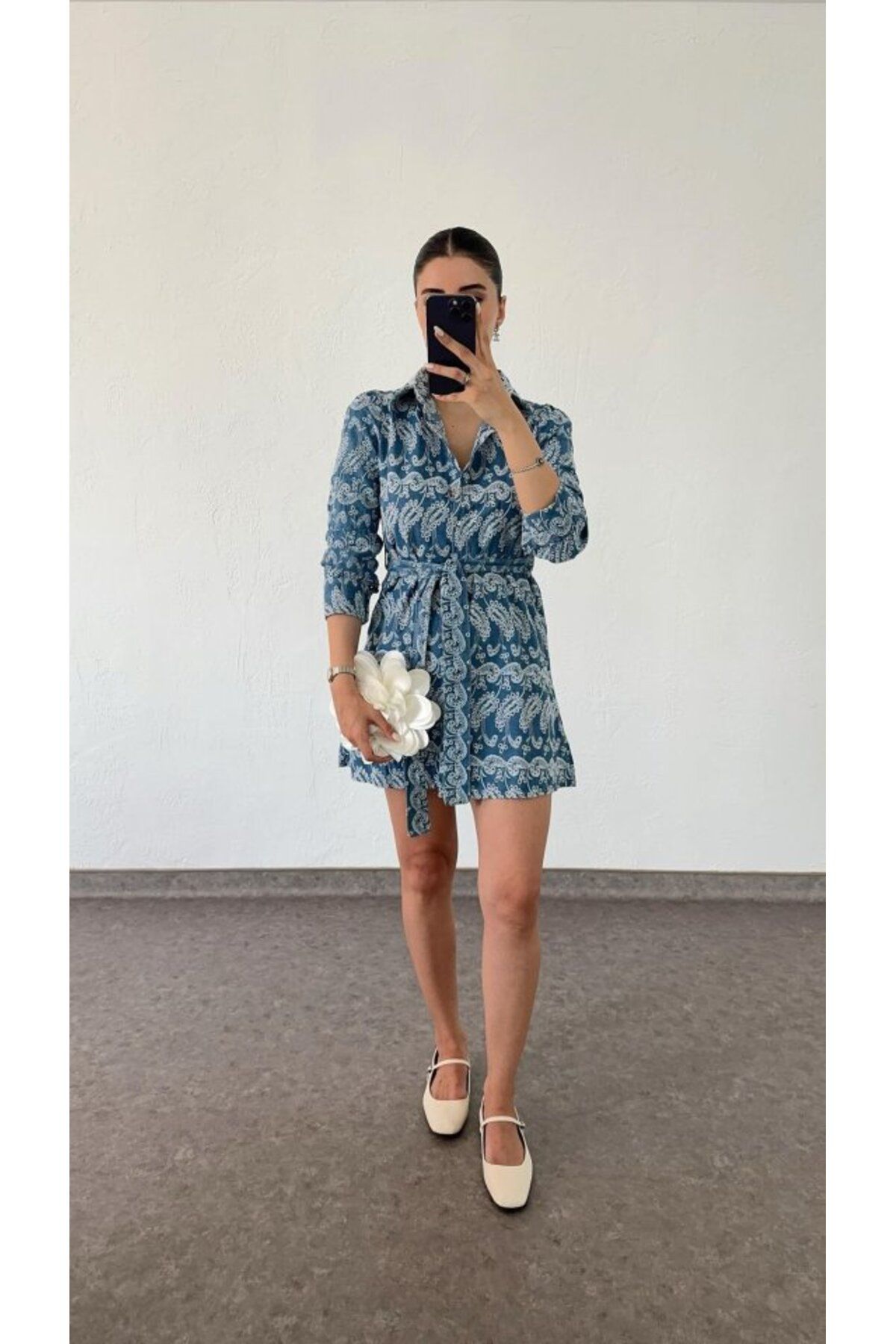 ETİLER COLLECTION 6037 ELBİSE-MAVİ