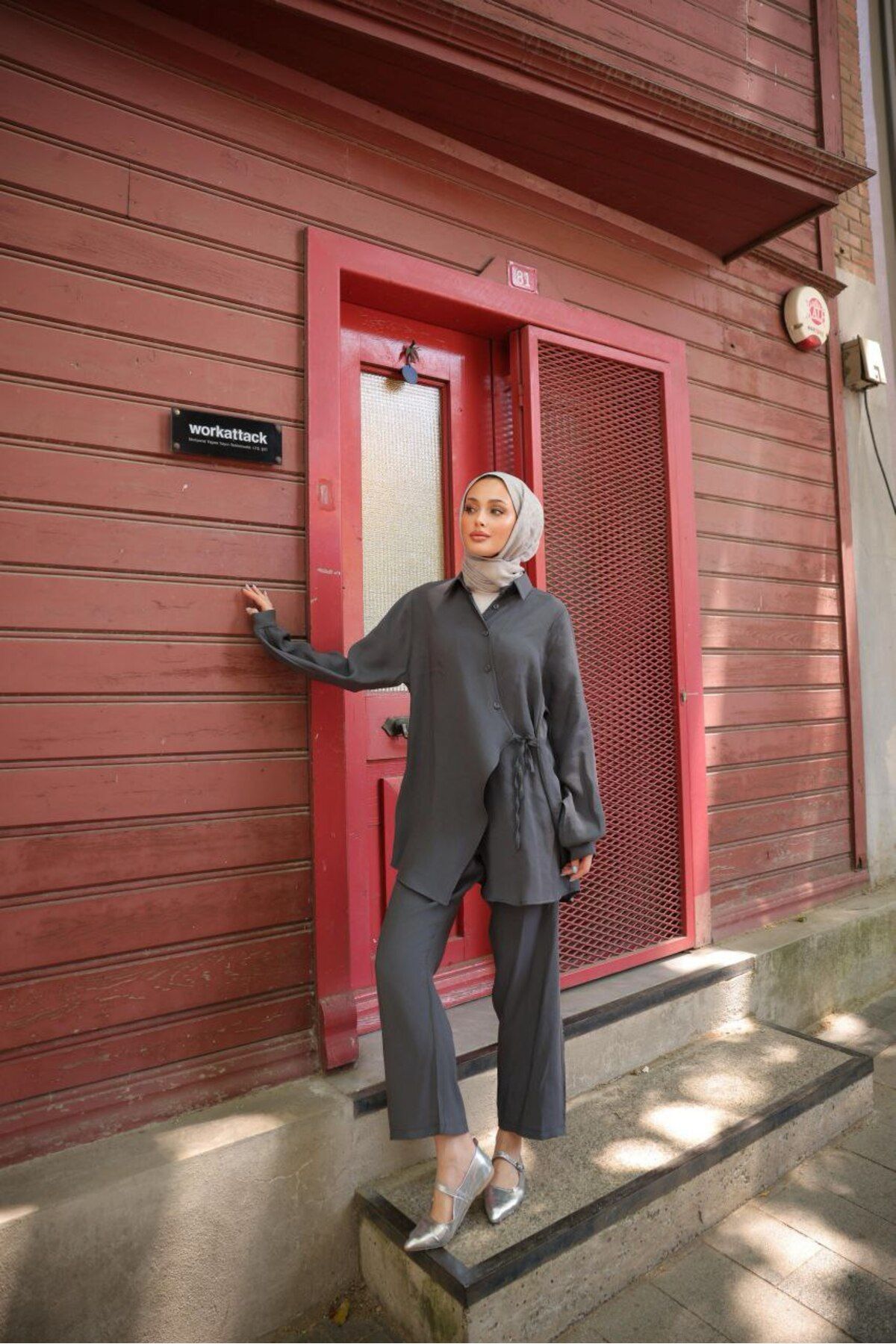 Castivo Fashion Bağlamalı Tunik Pantolon Takım