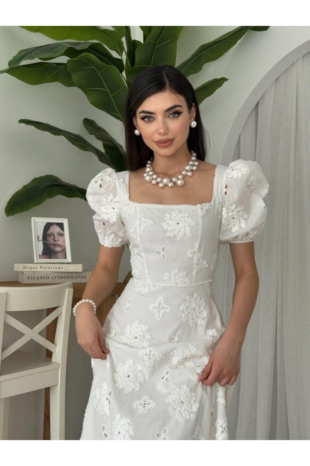 ETİLER COLLECTION Graf Balon Kol Elbise