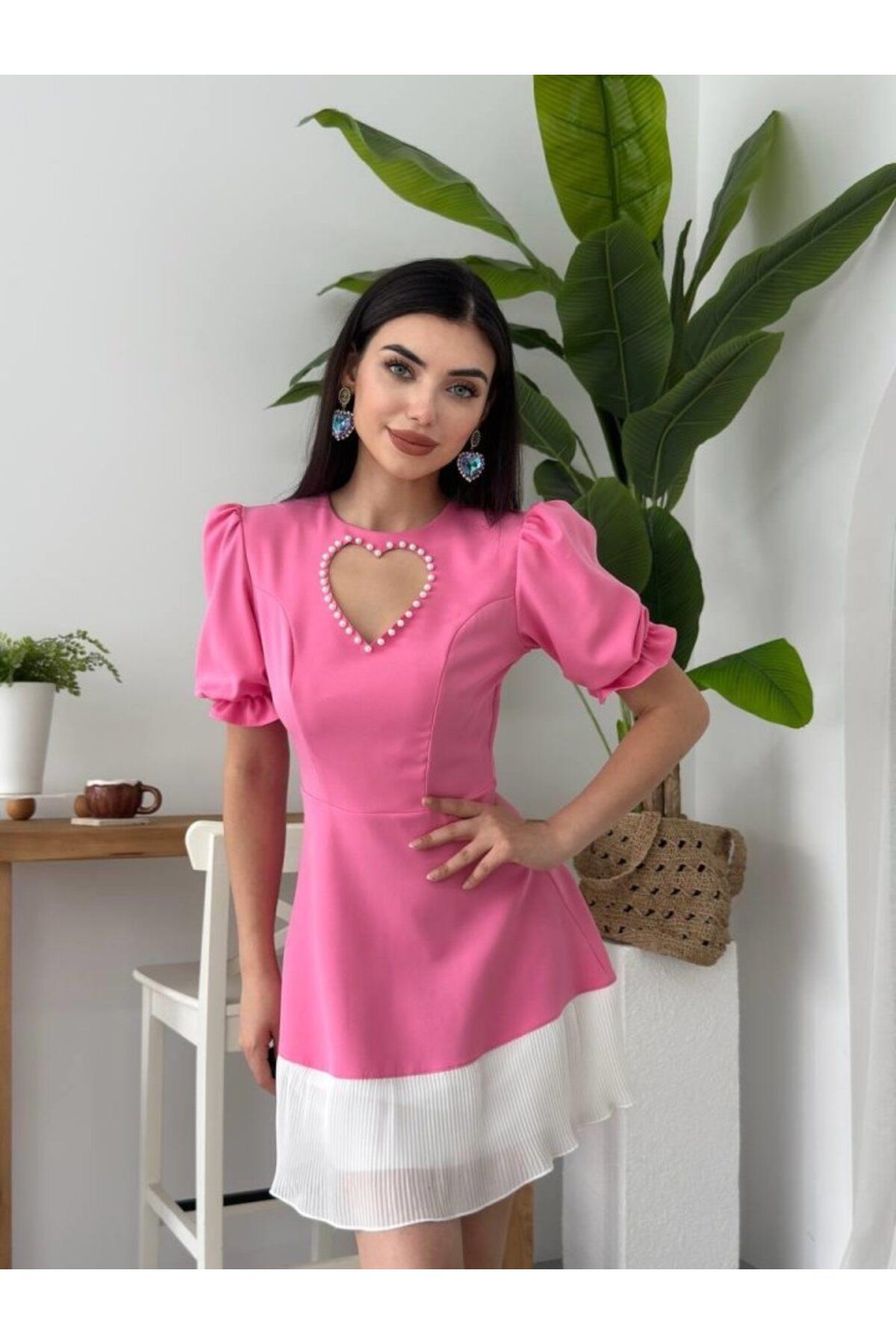 ETİLER COLLECTION Safe Kalp Detaylı Elbise