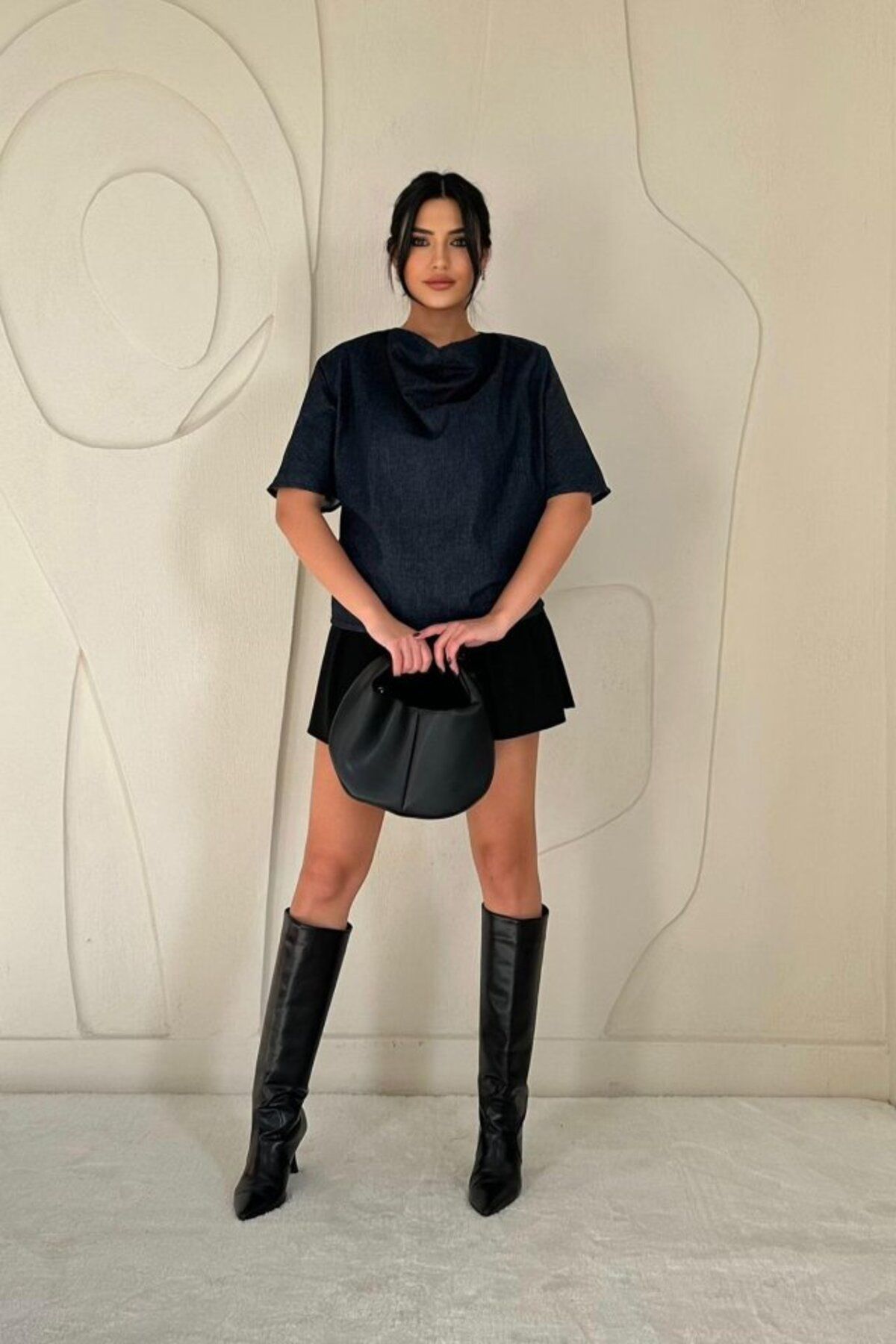 ETİLER COLLECTION Mavi Kot Bluz