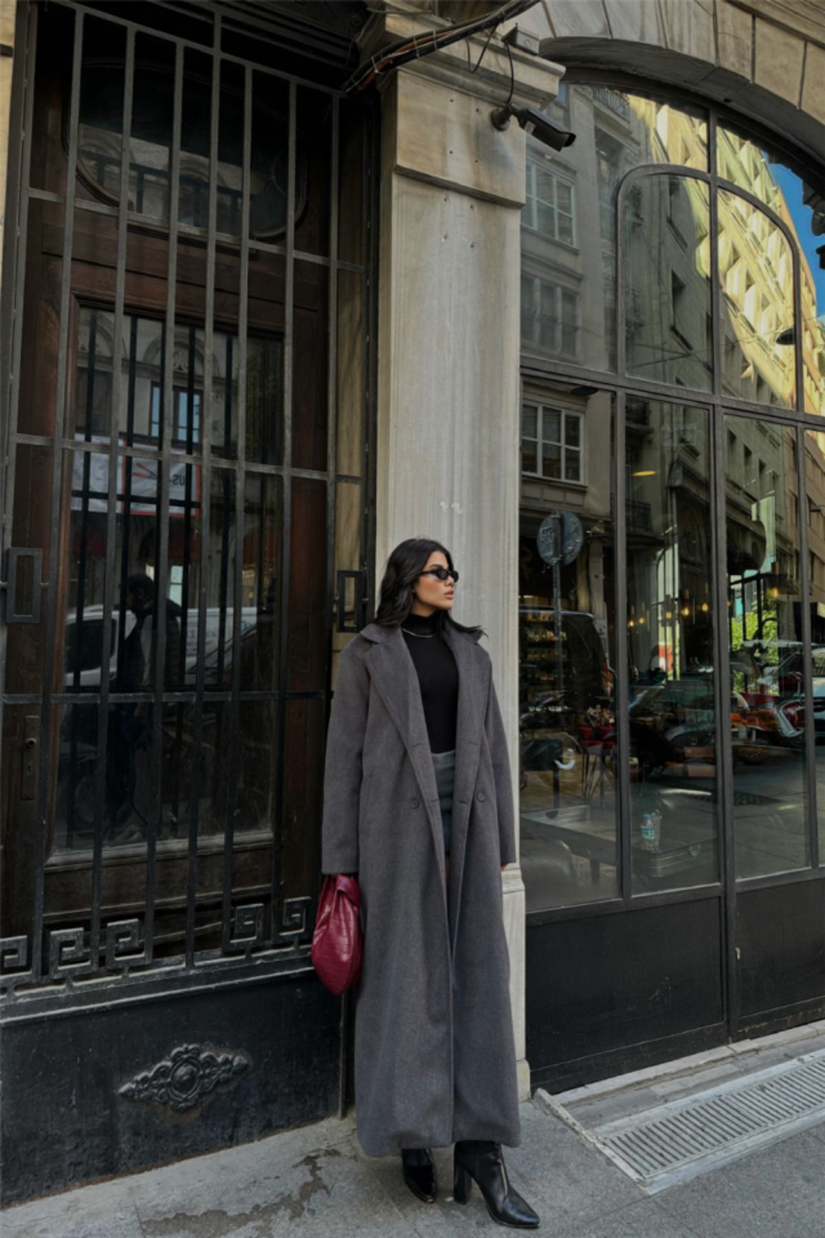 ETİLER COLLECTION KAŞE KABAN MAXİ - Antrasit