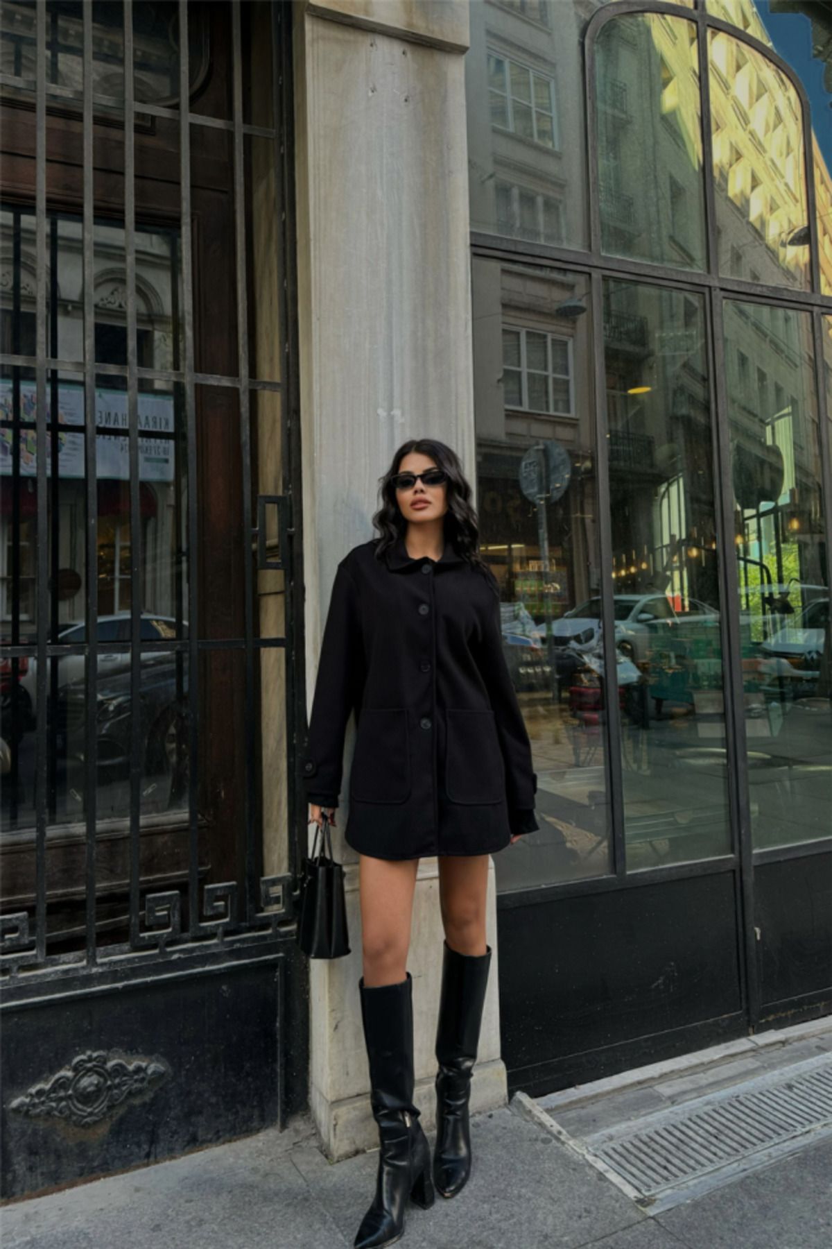 ETİLER COLLECTION KAŞE CEKET 4 DÜĞME MODEL - Siyah