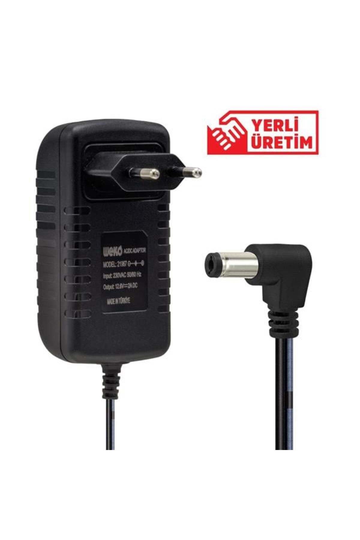 Pazarcan Weko 12.6 Volt - 2 Amper 5.5*2.5 Uçlu Ledli Yerli Üretim Şarjlı Matkap Adaptörü