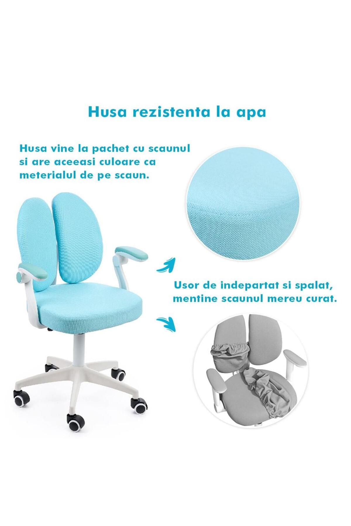 Onuvio-® Scaun ergonomic reglabil pentru clasele primare - Învățarea posturii corecte - Albastru 5