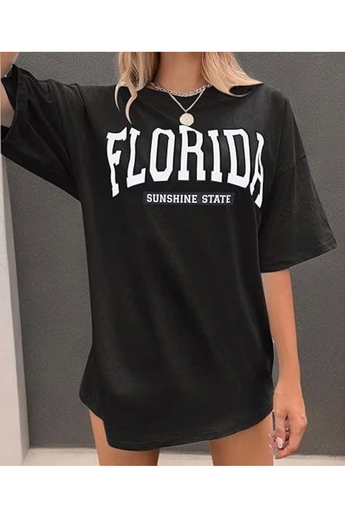 ETİLER COLLECTION Bisiklet Yaka Baskılı T-shirt - Siyah