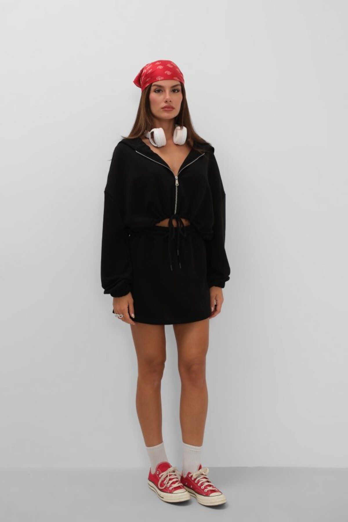 ETİLER COLLECTION Beli Lastikli Mini Etek