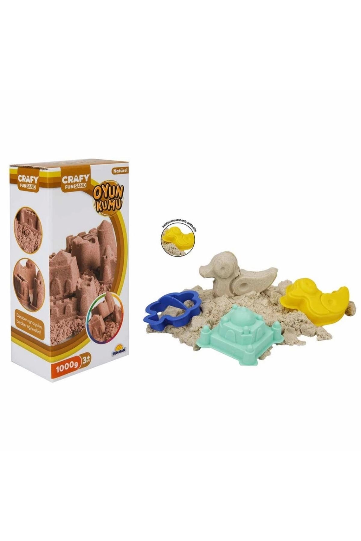 TWOX Çocuk Eğitici OyuncakCrafy Natural Kinetik Kum 1000 g