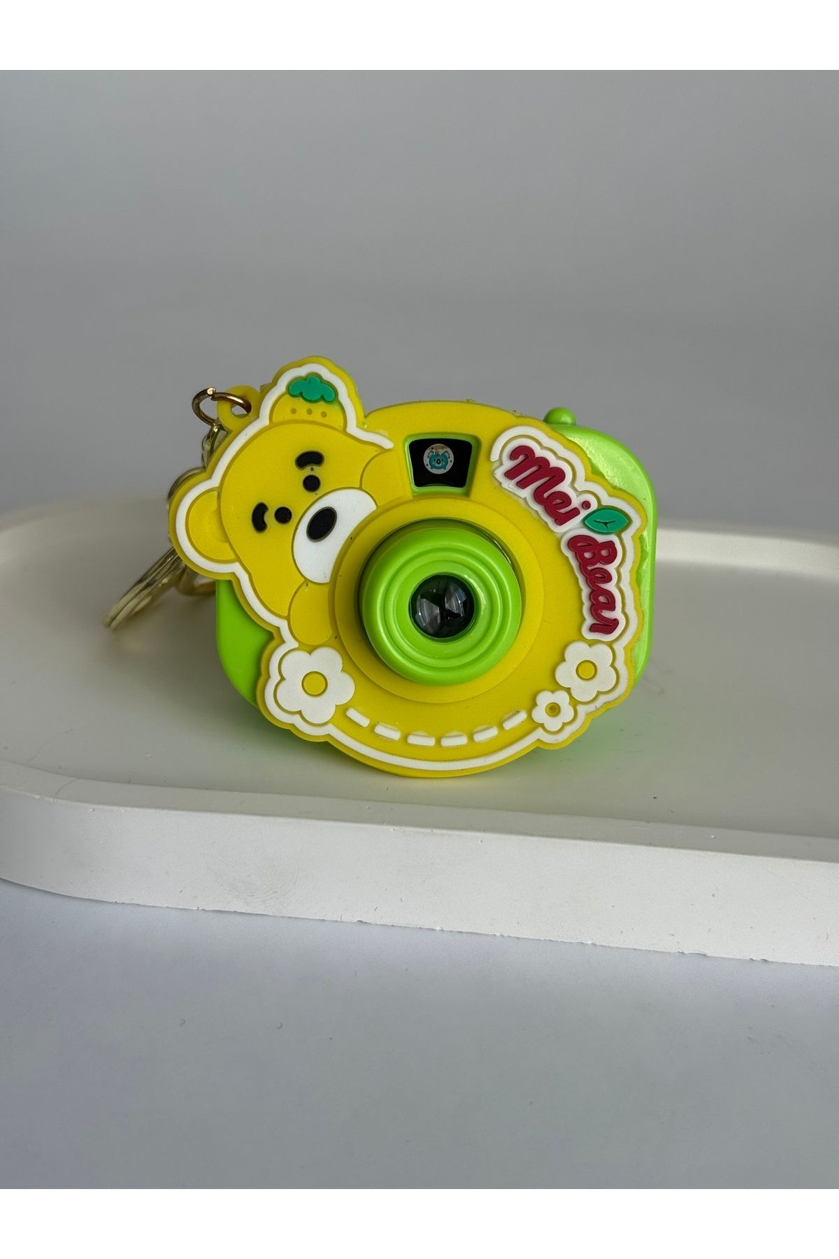 PileaD SEVİMLİ AYICIK FİGÜRLÜ DUVARA YANSITMALI FOTOĞRAF MAKİNESİ ANAHTARLIK ÇANTA SÜSÜ