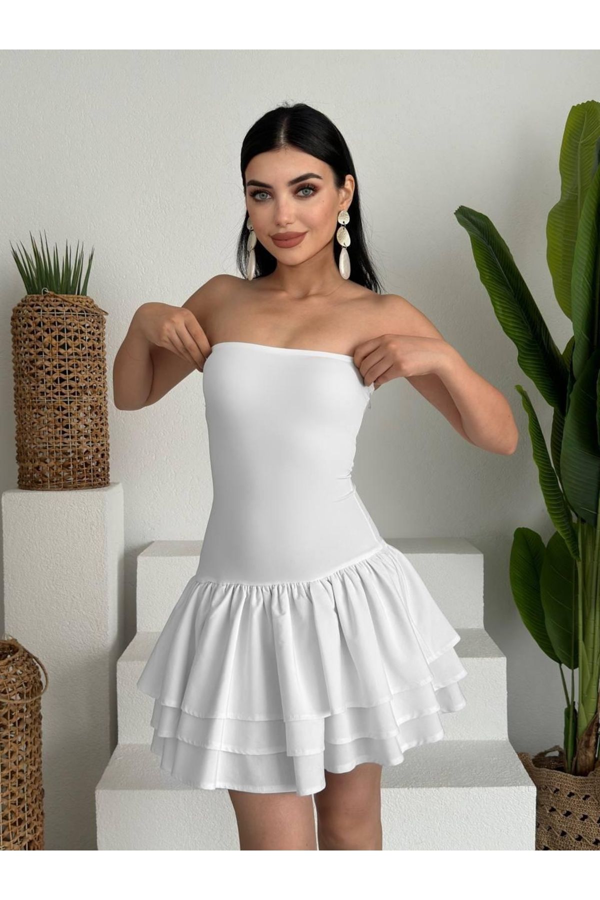 ETİLER COLLECTION Vosges Straplez Mini Elbise