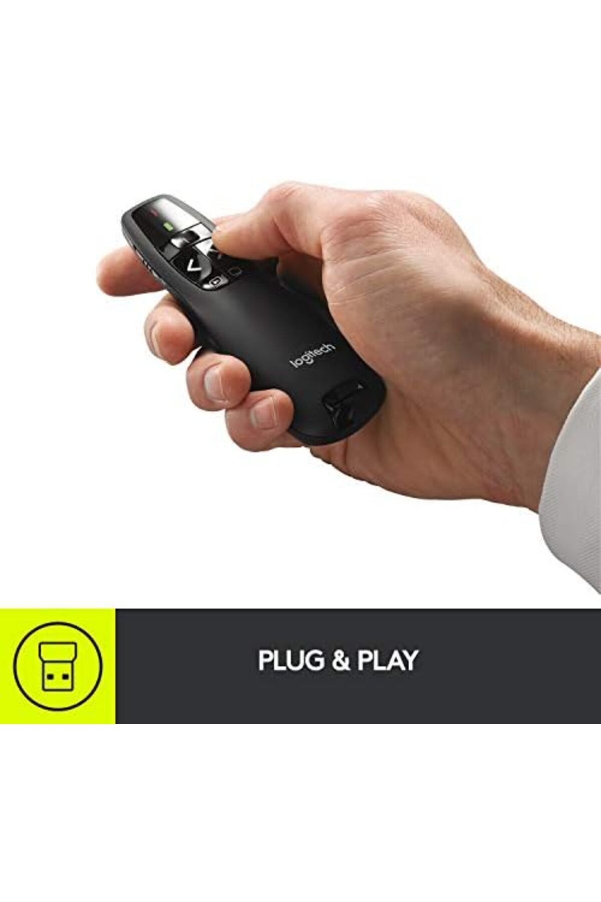 logitech-Wireless Presenter R400, Wireless Presentation Remote Clicker with Laser Pointer, Black 6