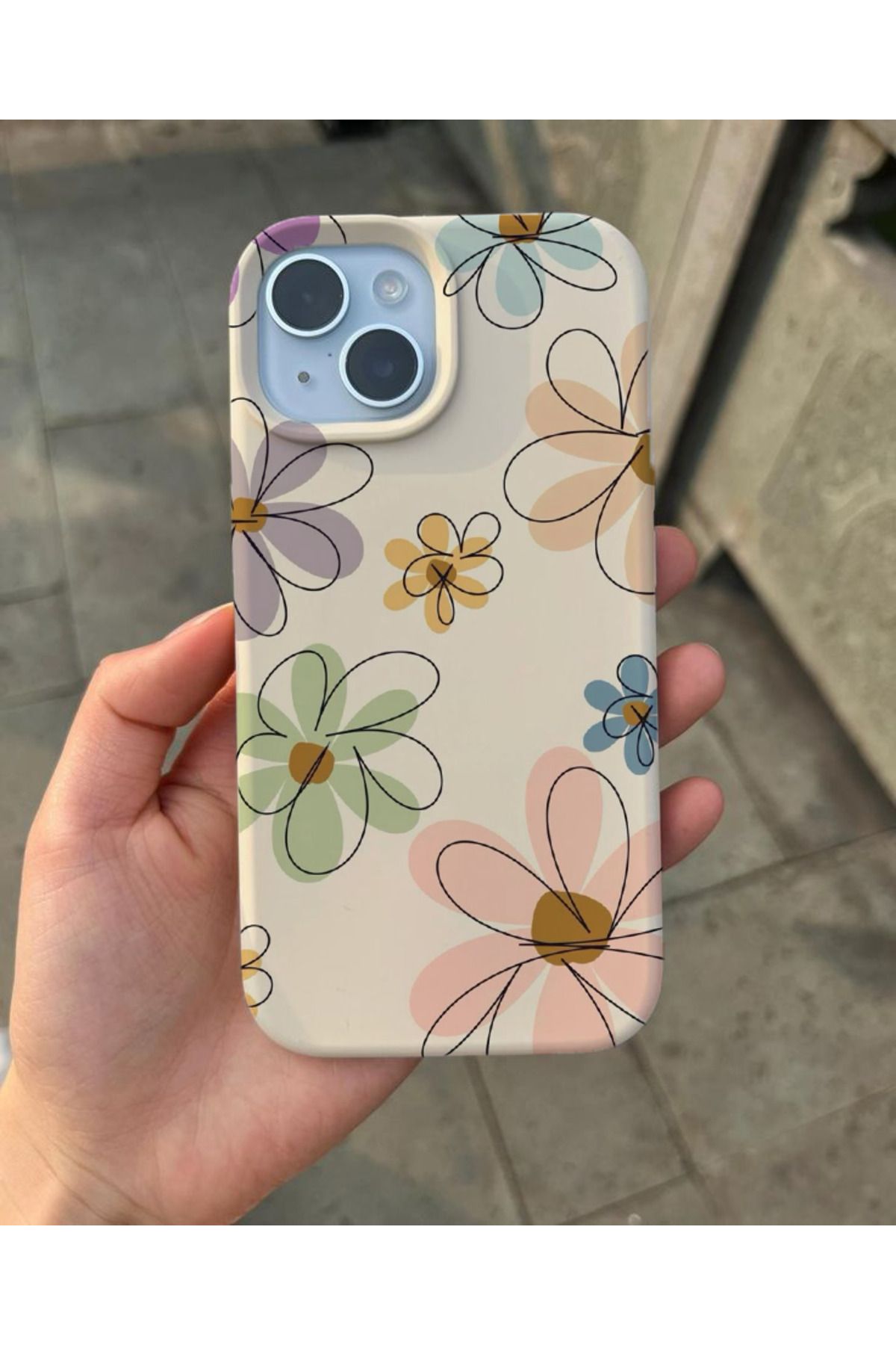 CatzeiN İphone 15 İle Uyumlu Desen Baskılı Lansman Lüx Silikon Kılıf