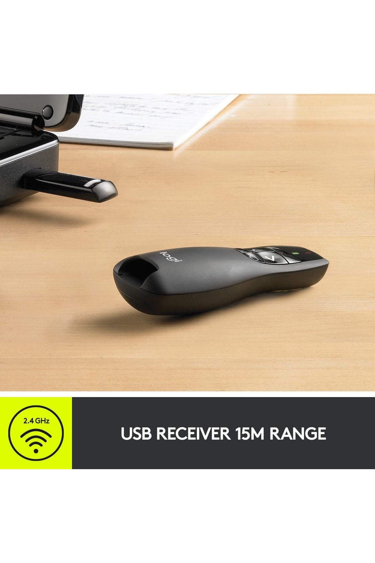 logitech-Wireless Presenter R400, Wireless Presentation Remote Clicker with Laser Pointer, Black 9