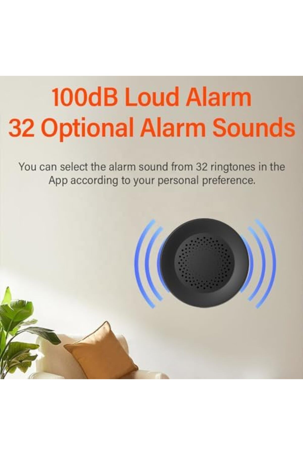 UanTii-Tuya Smart Siren Alarm 100dB Loud Speaker Wifi Siren Speaker with Strobe Light Alert for Home 4