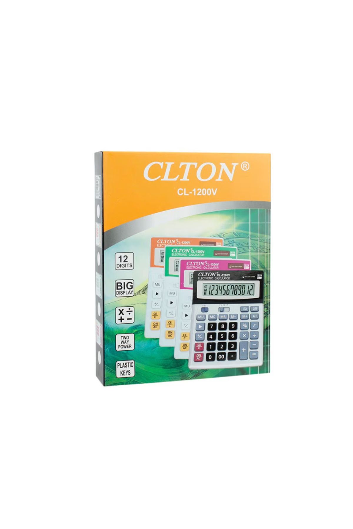 K KATHODE-Calculator, Desktop, Blue, 12 Digits, Dual Power Supply, Large Display, K Kathode 7