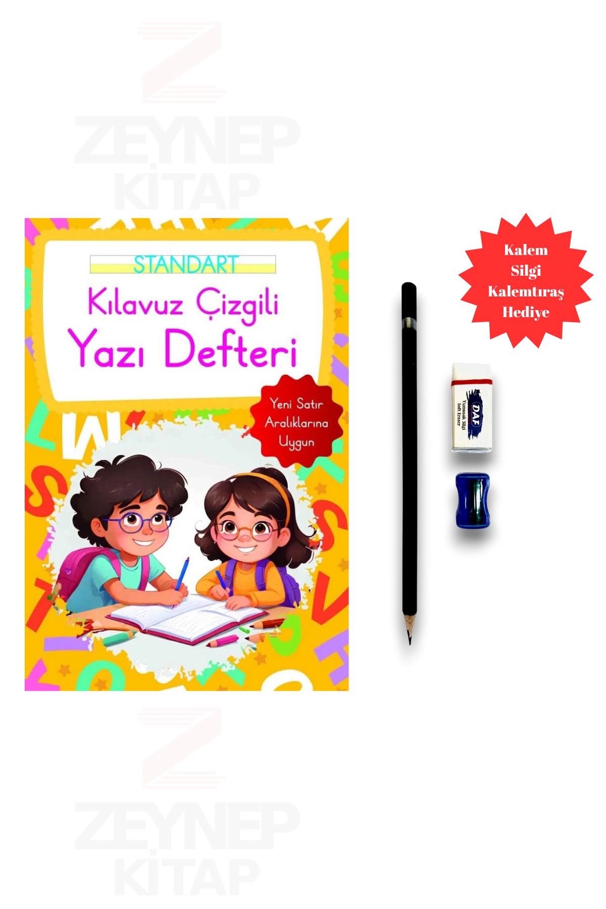 Parıltı Yayınları Kılavuz Çizgili Yazı Defteri Sarı(Küçük Boy)(Başlangıç Seti Hediye)