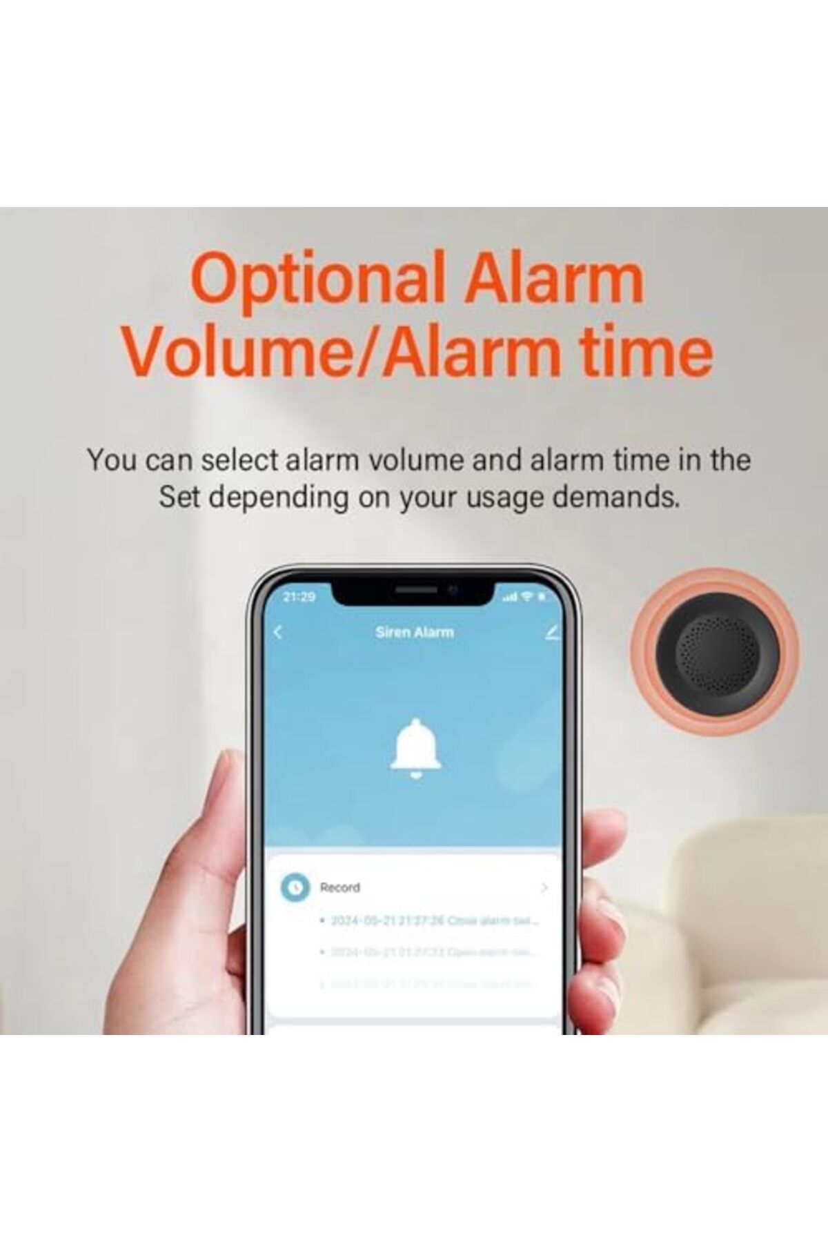 UanTii-Tuya Smart Siren Alarm 100dB Loud Speaker Wifi Siren Speaker with Strobe Light Alert for Home 5
