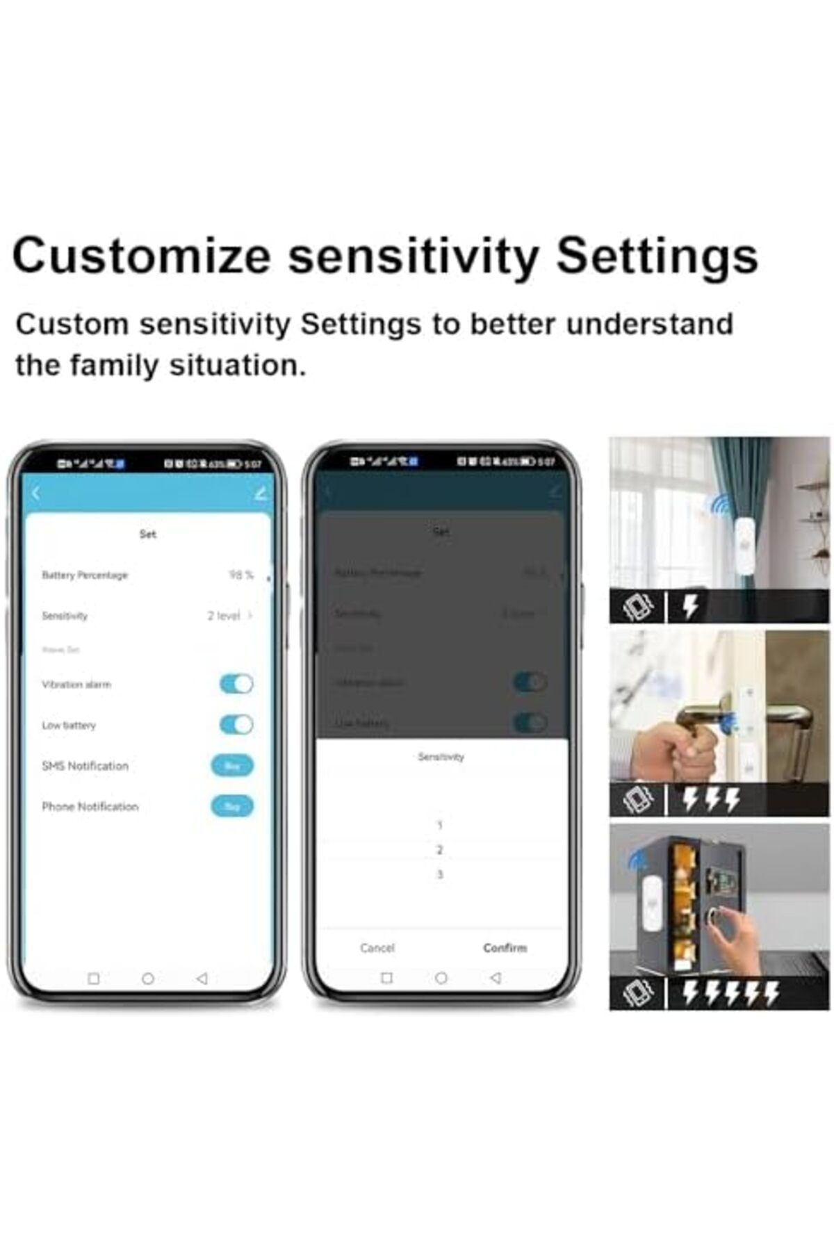 UanTii-Smart Vibration Detector Tuya Wifi Vibration Sensor Smart Home Security System Support Smart 3