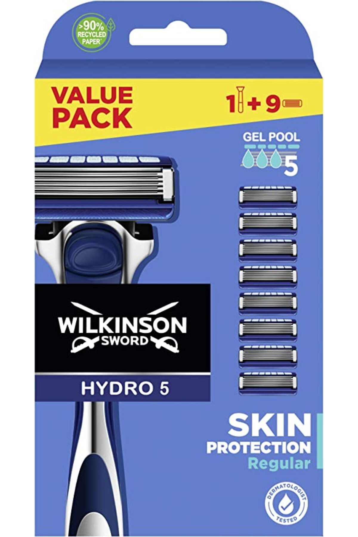 Wilkinson-Razor set, Wilkinson Sword Hydro 5 Protection Regular, men, 9 refills included 1