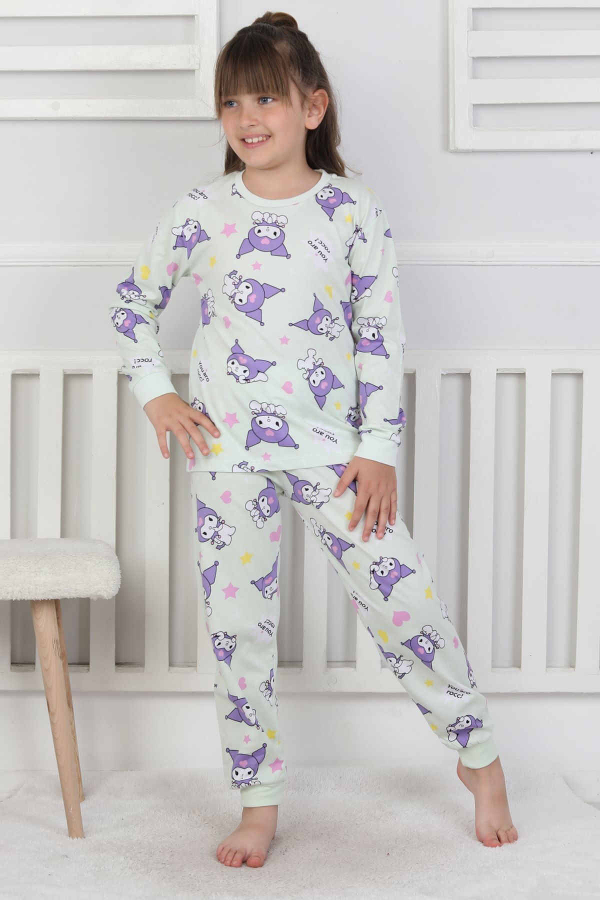 zuzunga You Aro Rocc Kuromi Desenli Kız Çocuk Pijama Takımı fotoğrafı 4 (önizleme)