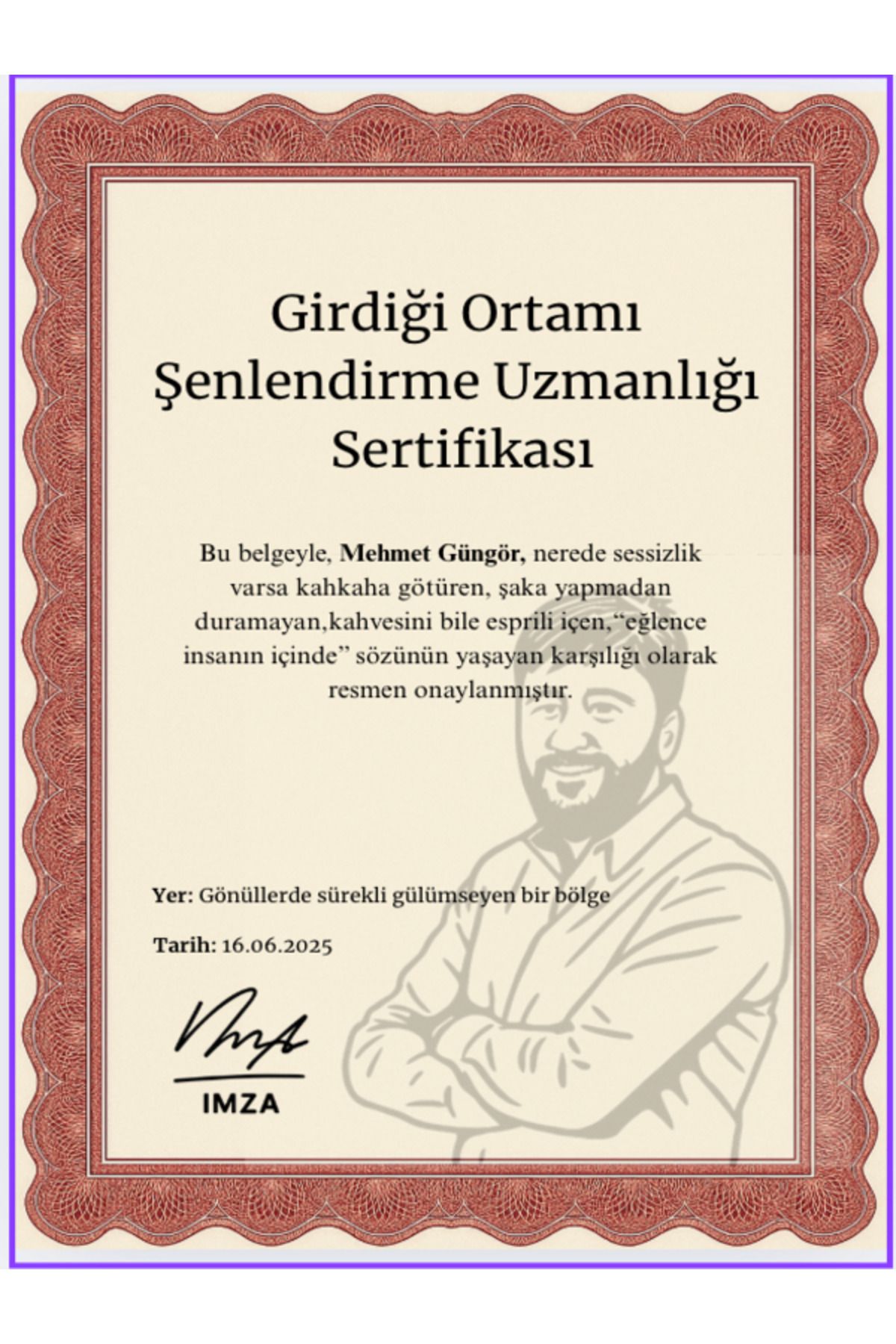 Nappyoo Mizahi Sertifika & Çerçeve
