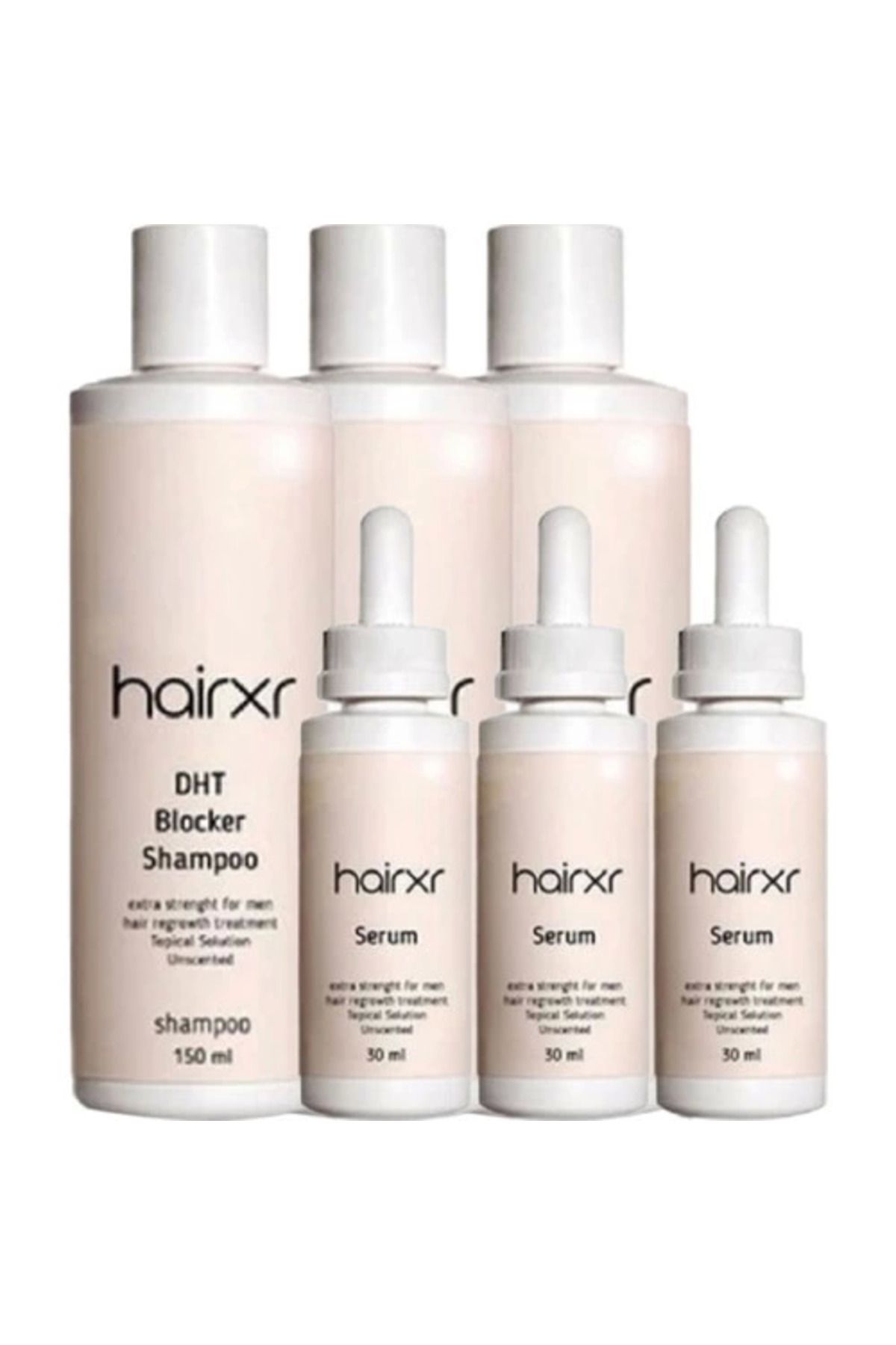 Vemora Hairxr Saç Besleme 3erli Adet 150 ml Ölçeğinde Saç Şampuanı Ve 30 ml Serum