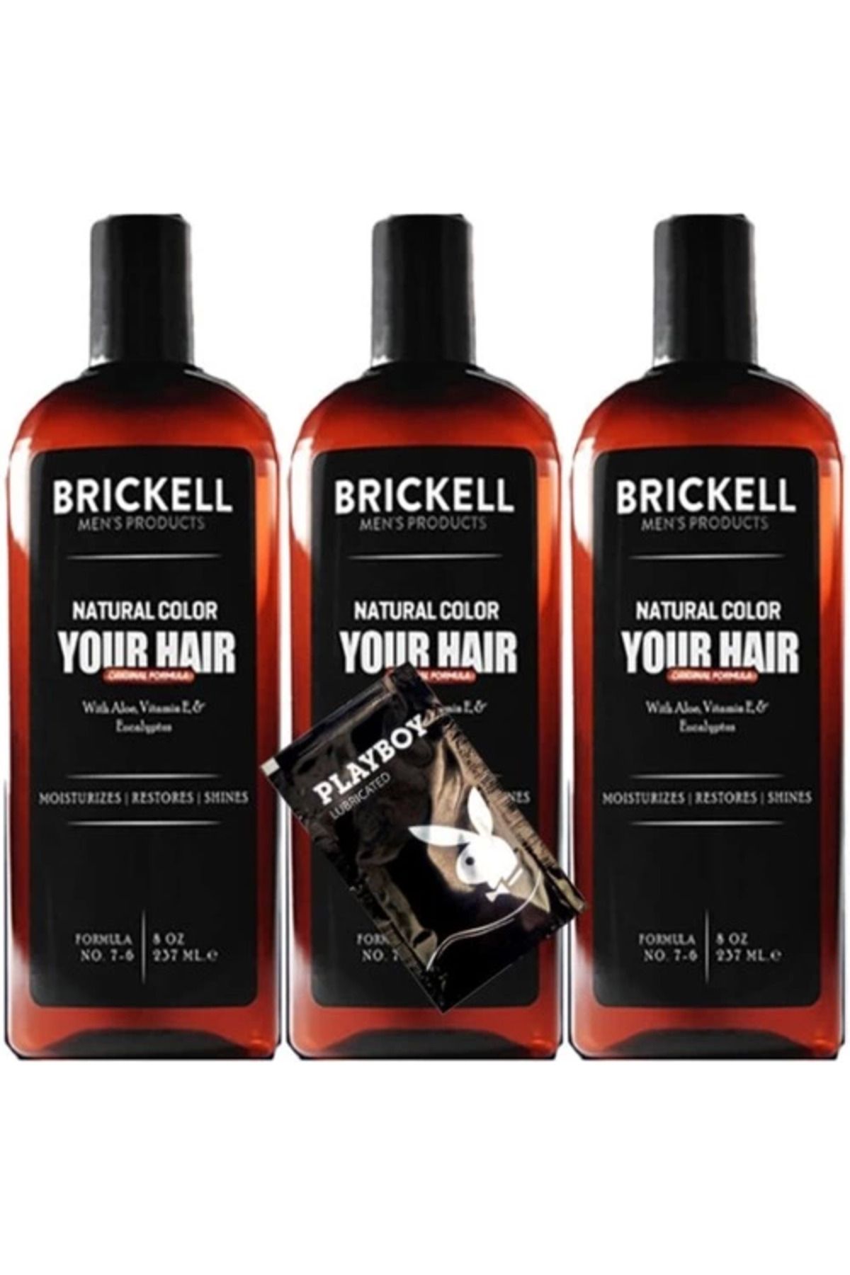 Vemora Brickell Erkeklere Özel Anti-White Saç Sakal Bakım Şampuanı 237 ml x 3 adet + Yanında Jel