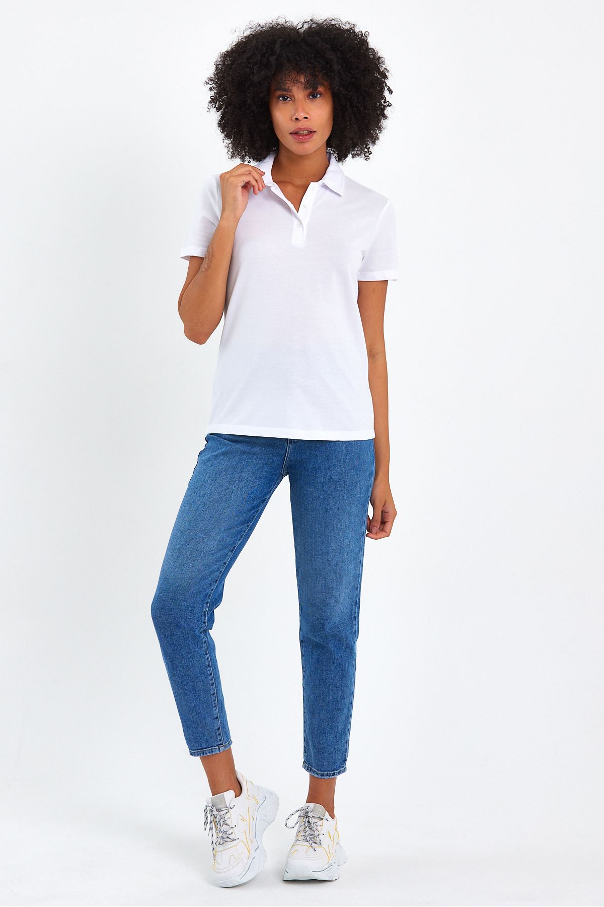 UNV COLLECTION Kadın Polo Yaka T-shirt