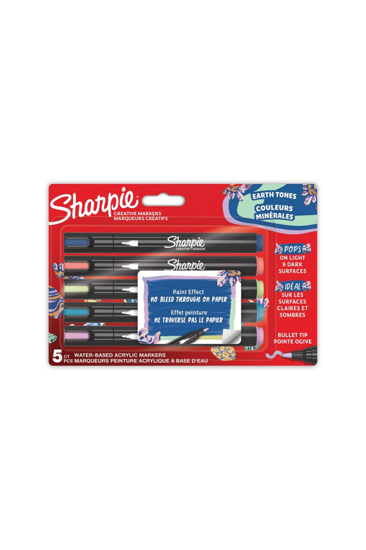 Sharpie Creative Marker Yuvarlak Uç Akrilik Kalem Seti Earth Tones 5 Renk