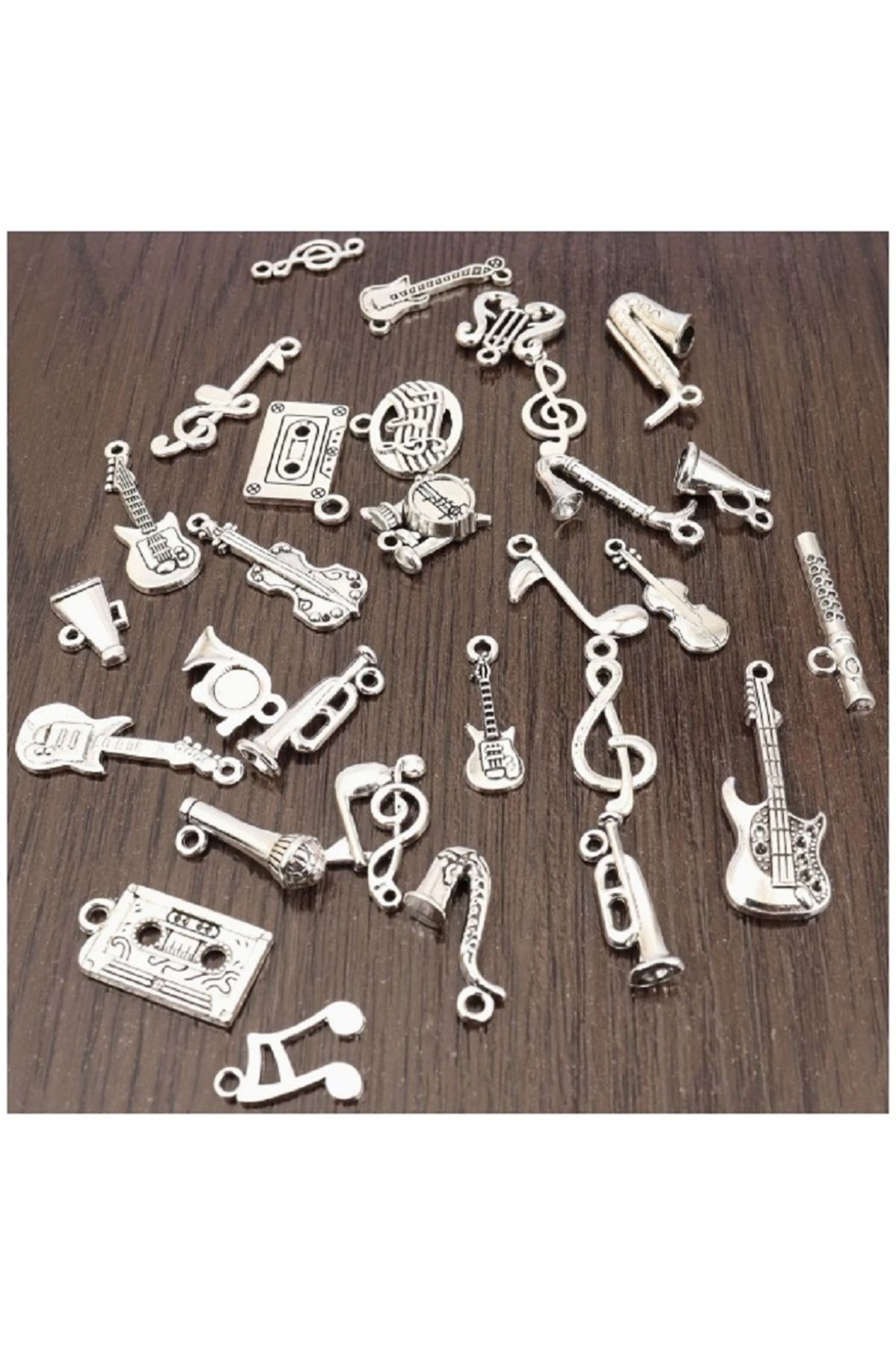 orco ( 30 X ADET ) 1 SET MÜZİK TEMA SETİ ENSTRÜMAN & NOTA / BİLEKLİK & KÜPE & KOLYE UCU