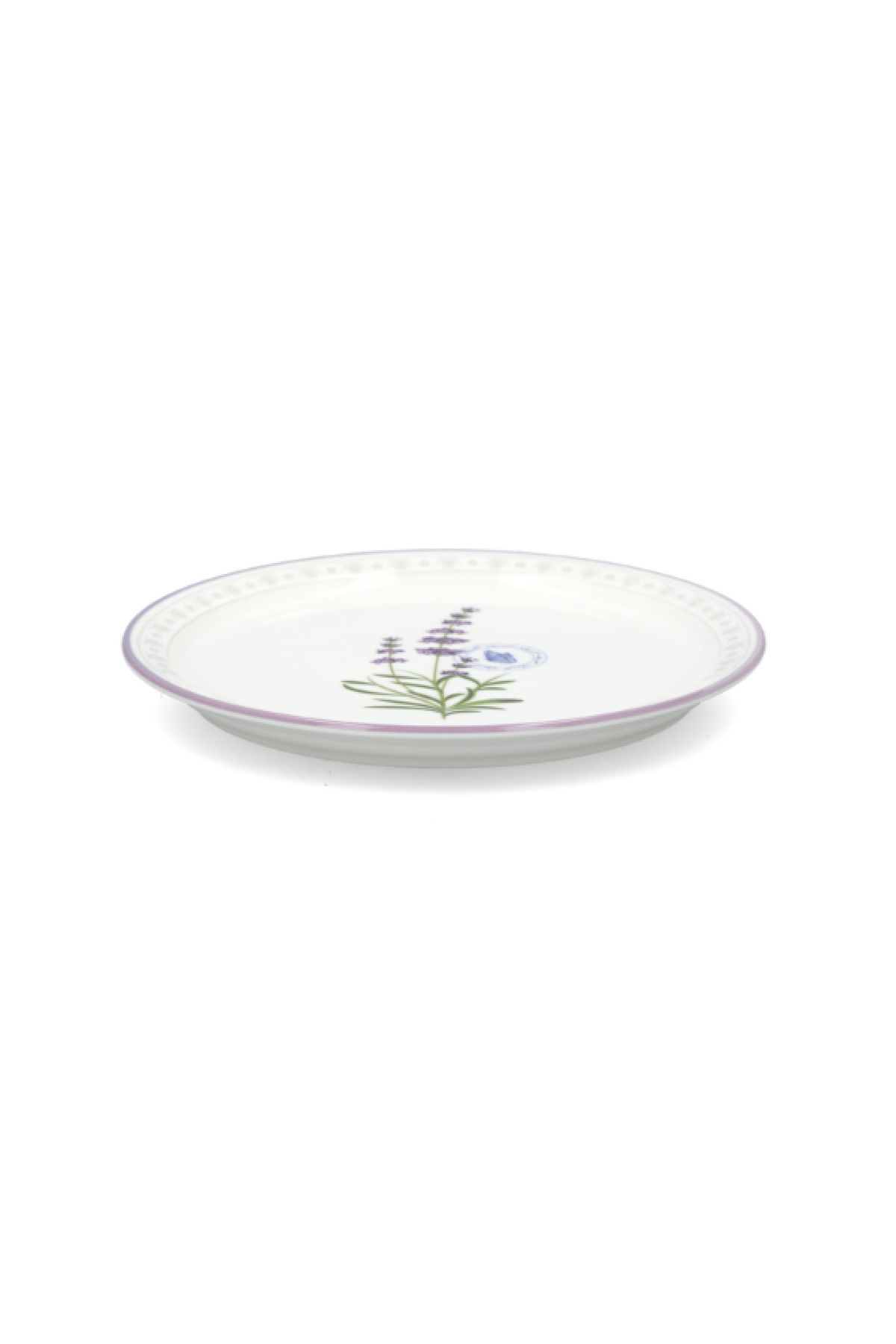 Bien Servi-Desssert Plate with Decal Purple Rim 20cm 1
