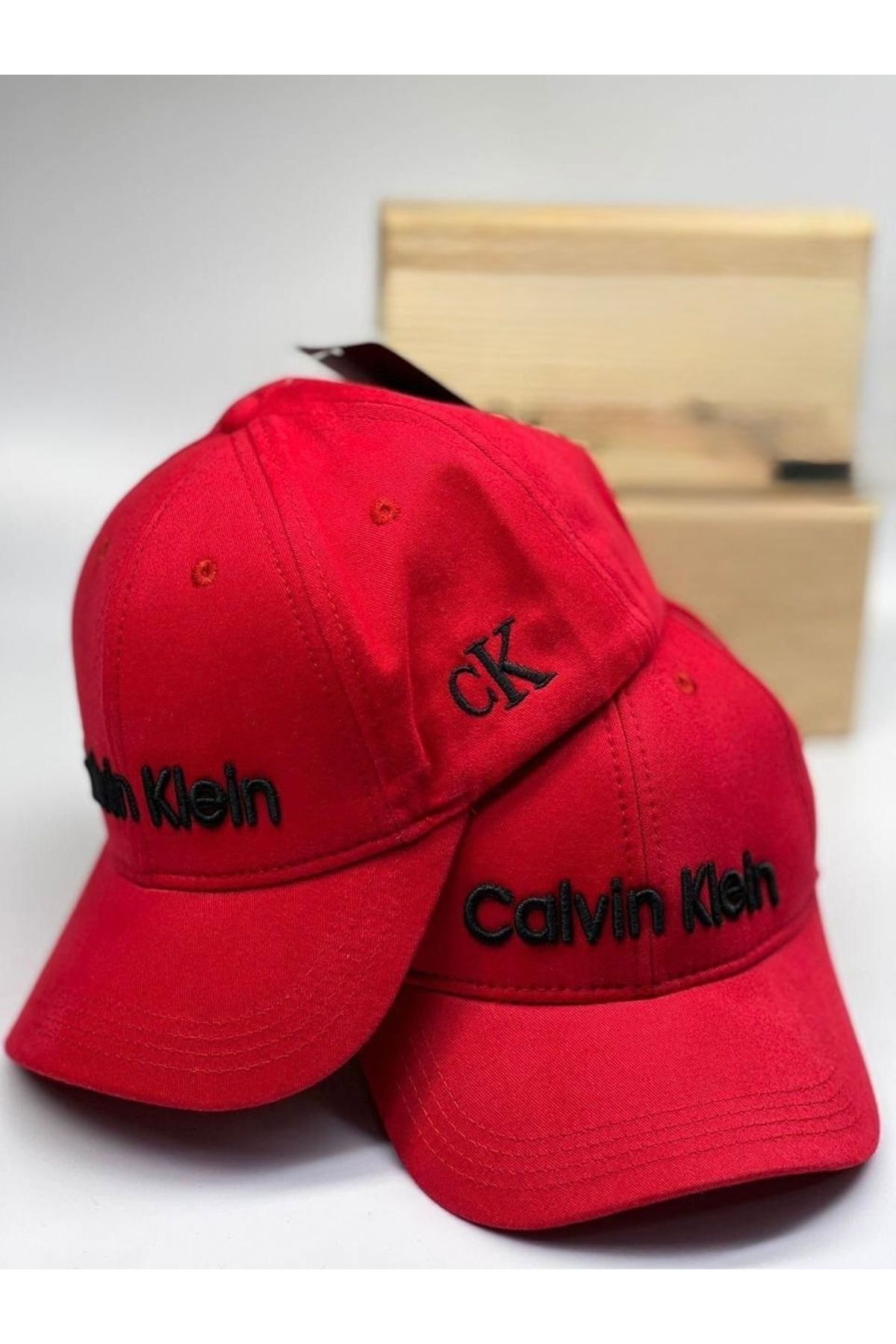 NO BRAND Kırmızı Unisex Nakış Detaylı Spor Kep Şapka
