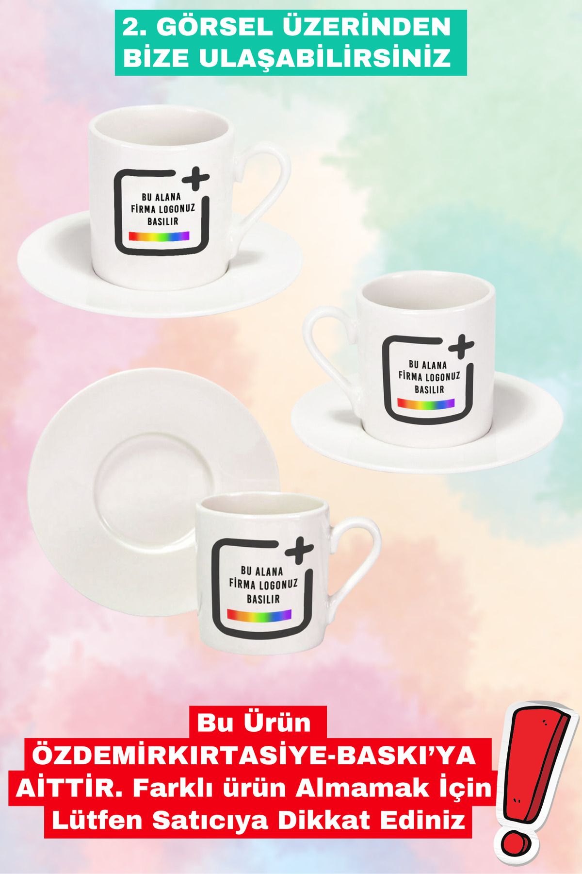 ÖZDEMİRKIRTASİYE-BASKI FİRMAYA ÖZEL KAHVE FİNCANI 6'LI SET