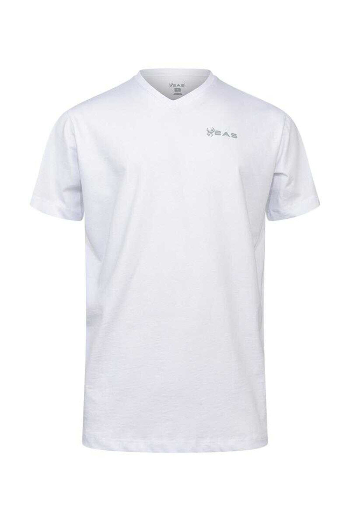 2AS Alvın Erkek V Yaka T-shirt Beyaz 2asalvınfbm25-0