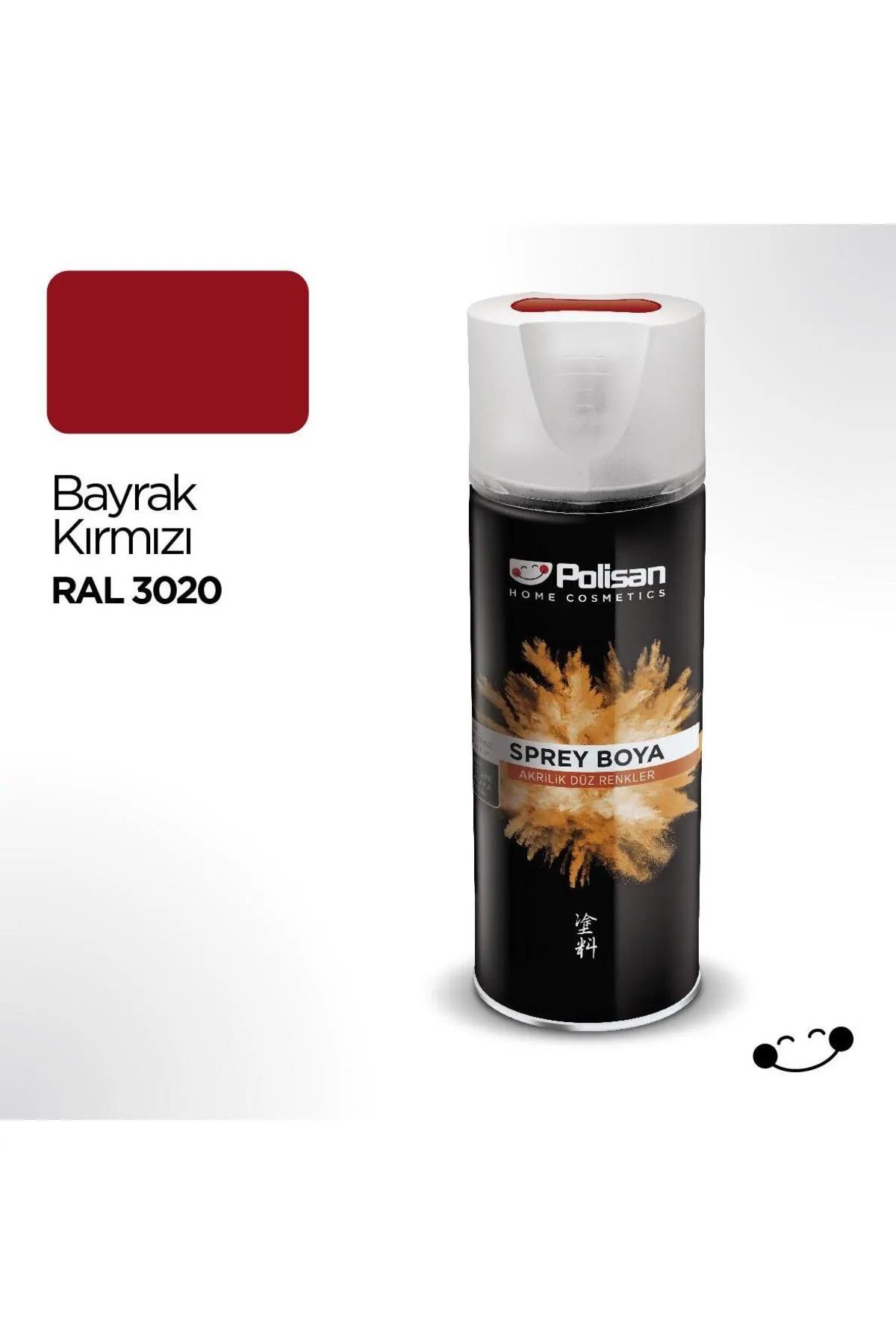 Polisan Akrilik Bayrak Kırmızı Sprey Boya 400 ml - RAL 3020