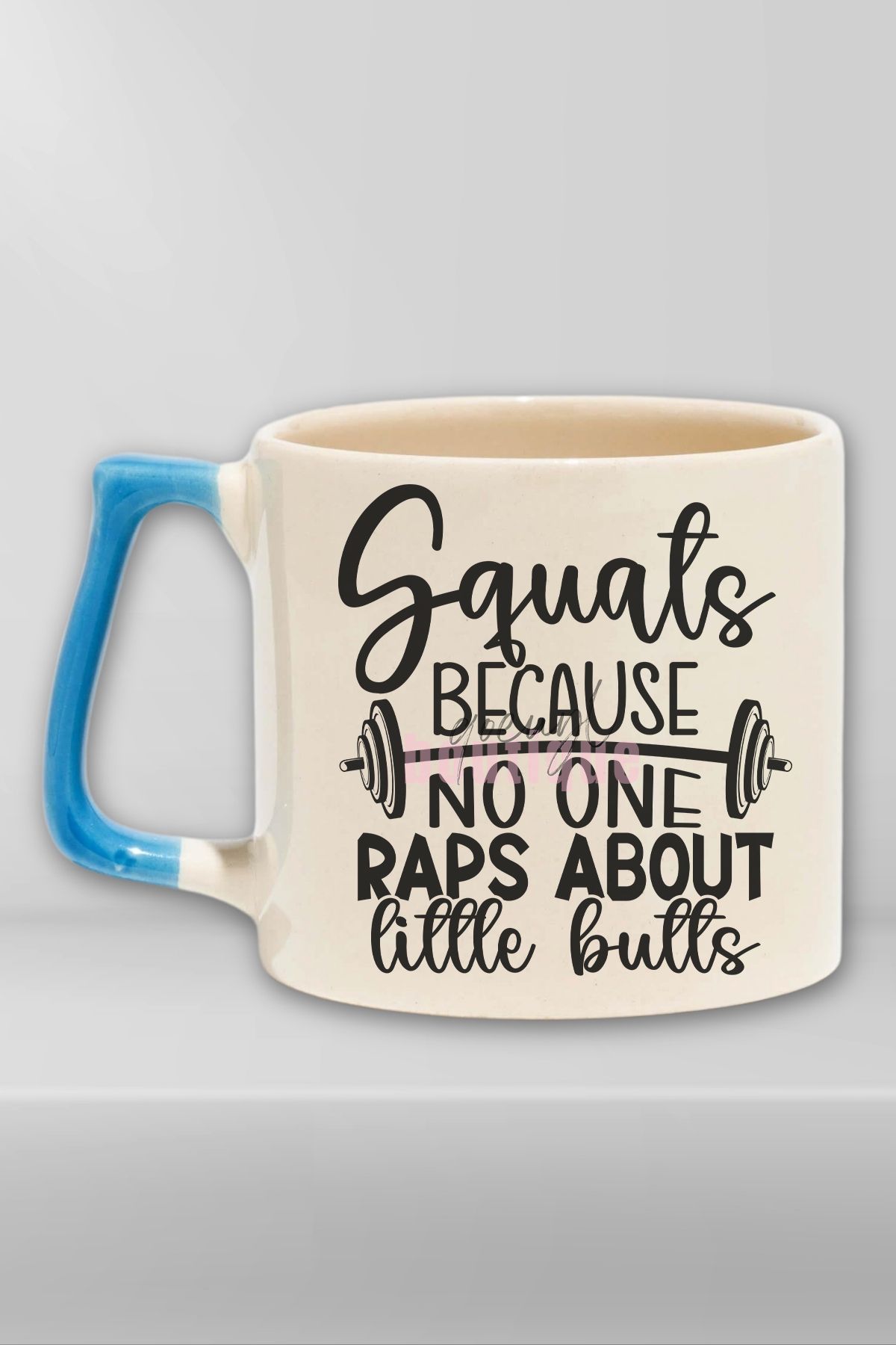 qoeuyl boutique Squats Because No One Raps Yazılı Komik Gym Spor Squat Hediyelik Kulplu Kupa Bardak
