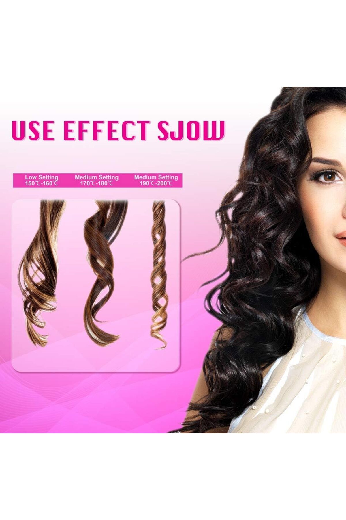 Saharaz-Hair Curler,Rotating Curling Tongs,with Built-in Rechargeable Battery,Provide 3D heating function 5