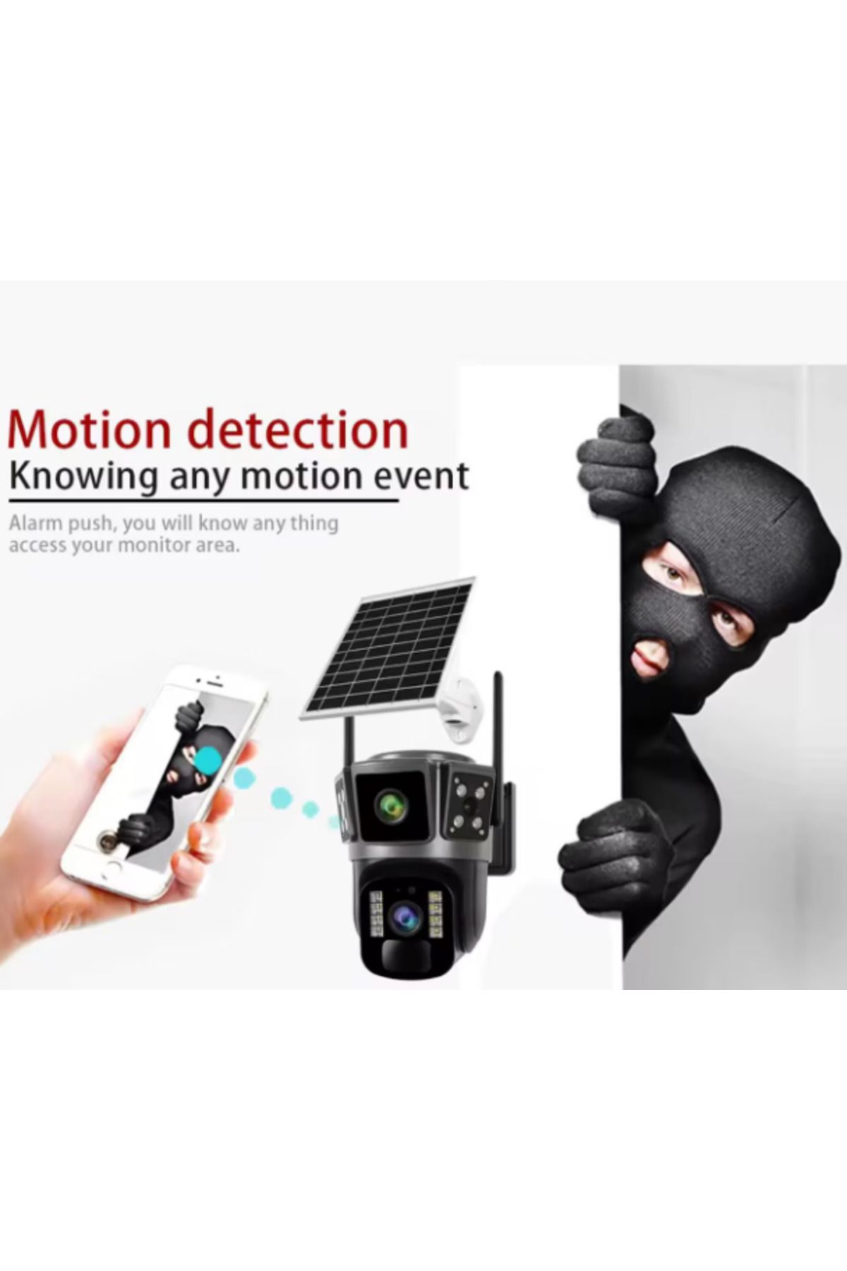 COBI SMART®-Camera de supraveghere solara, 6MP, 360, WiFi, Panou Solar, Night Vision, Detectie Umana, 2 lentile 5