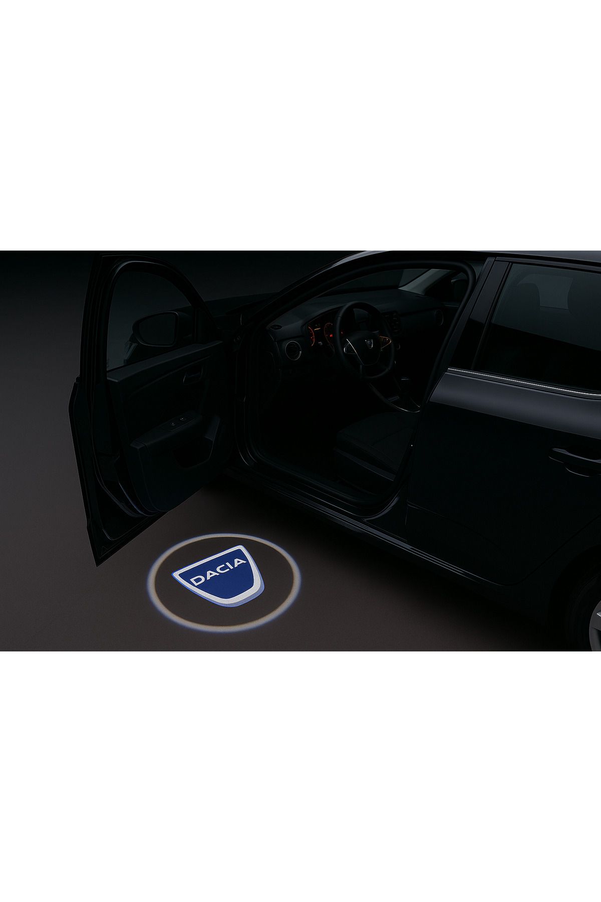 Velona Dacia Kapı Altı Logo Kapı Altı Led Mesafe Sensörlü Pilli Yapıştırmalı Yeni Nesil