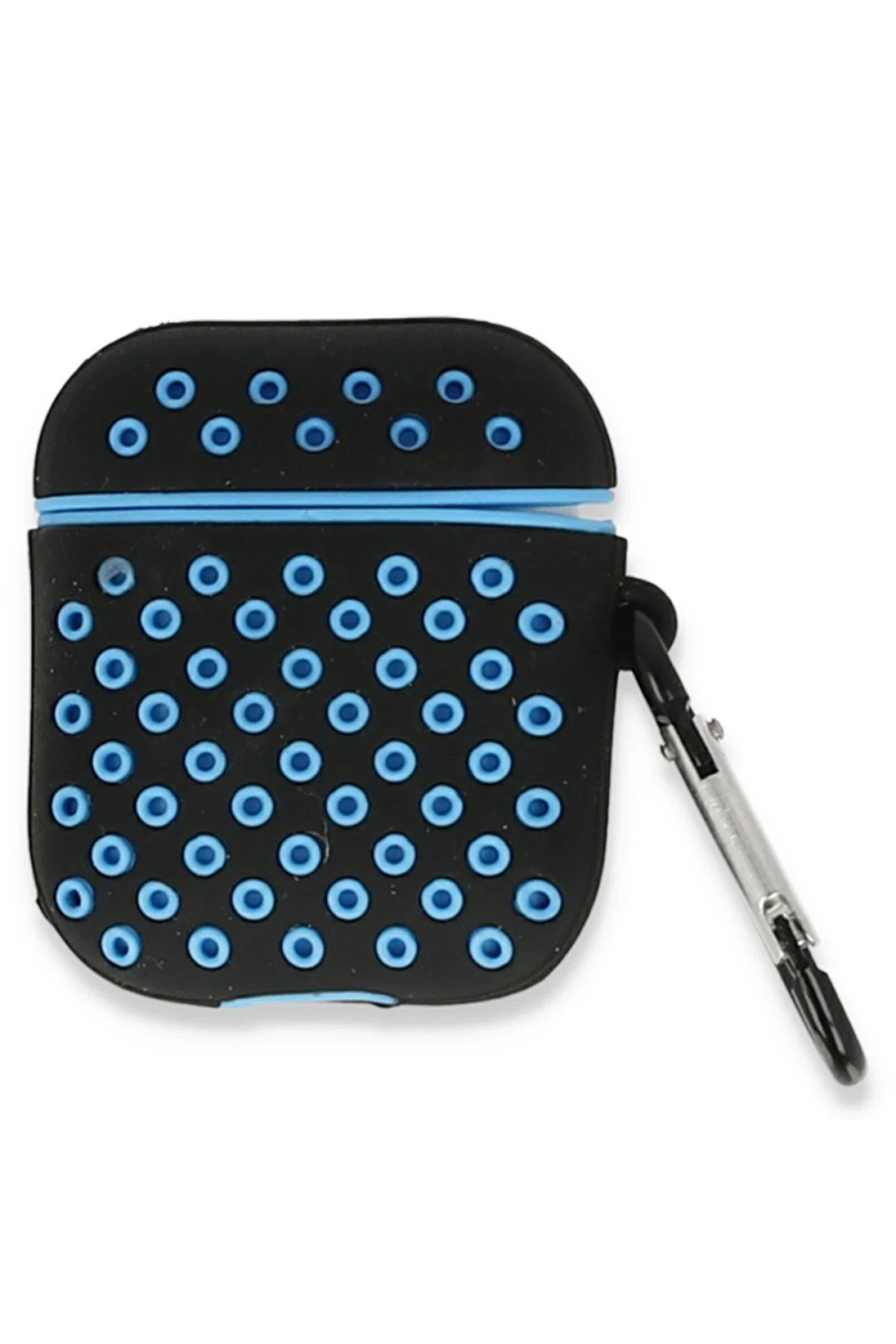 Toptan Bulurum Airpods 2 (2.nesil) Spor Delikli Kılıf - Siyah-Mavi