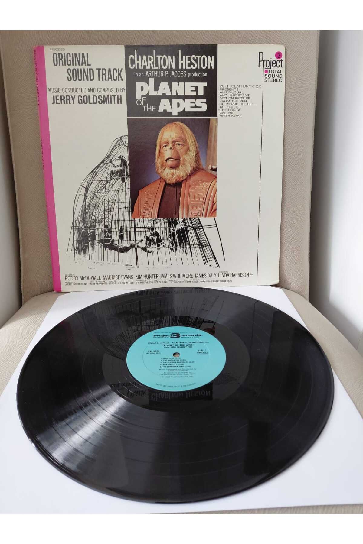 Plakperest MAYMUNLAR CEHENNEMİ / Planet Of The Apes ( Soundtrack) -1968 USA Basım Nadir LP Plak-2.el