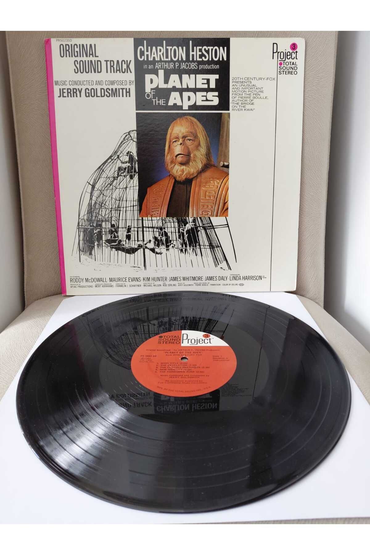 Plakperest MAYMUNLAR CEHENNEMİ / Planet Of The Apes ( Soundtrack) - 1968 USA Basım Nadir LP Plak-2.el