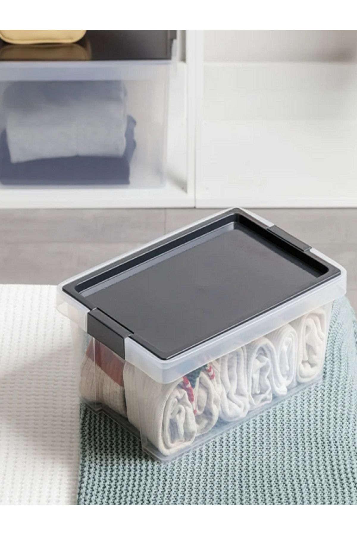 Tatay-Hinged Handle Multipurpose Stackable Storage Box with Lid 3
