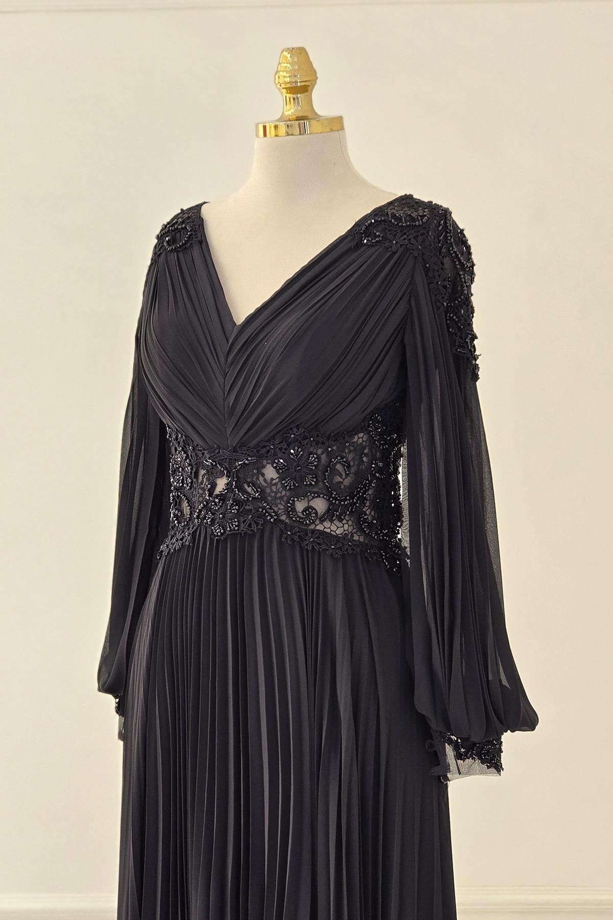 Yonca Moda Evi Siyah 2711 ABİYE