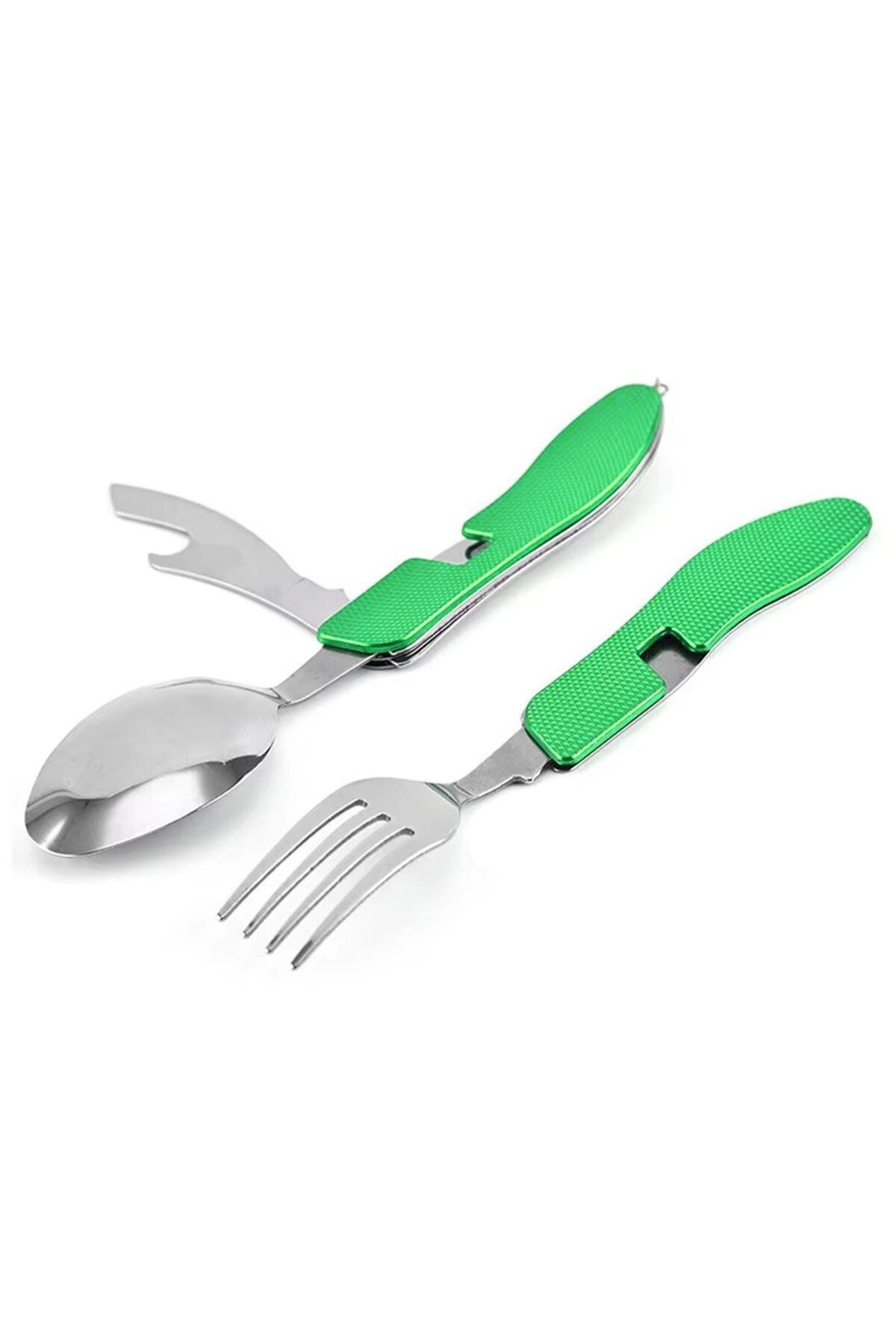 cesmetek-Sunup Sn-25313 Portable Foldable Camping Cutlery Set - Multifunctional with Opener 2