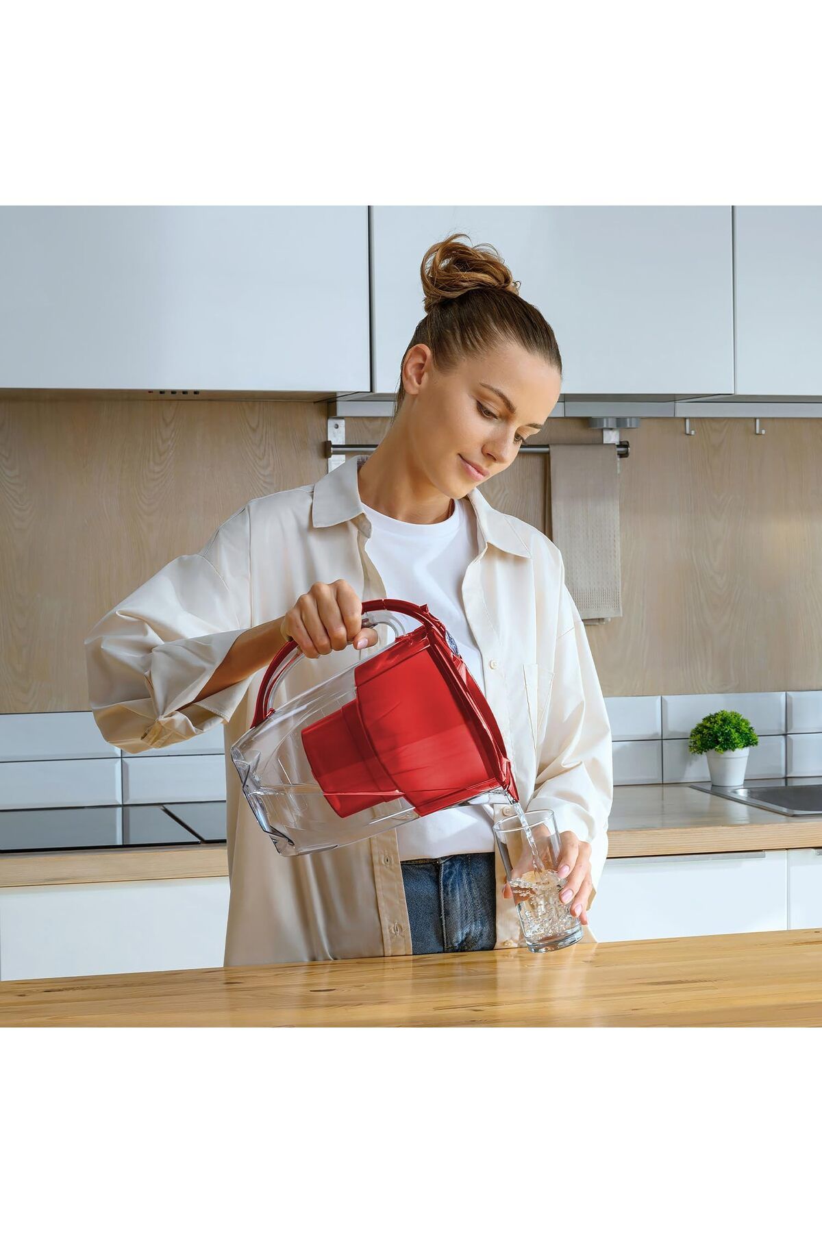 Aquaphor-Amethyst Water Filter Jug with 1 X MAXFOR+ Filter 200L - Capacity 2.8L - Red 7