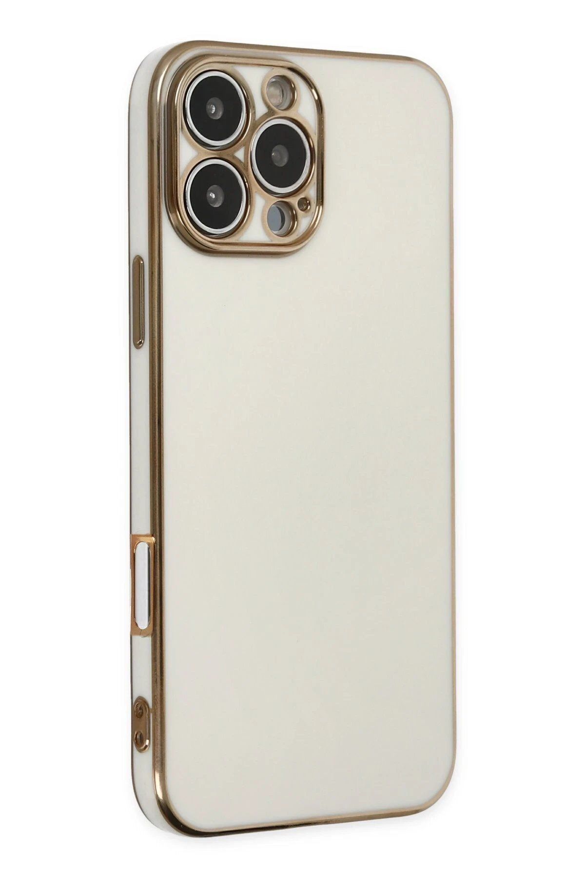 Toptan Bulurum iPhone 16 Pro Kılıf Volet Silikon - Beyaz