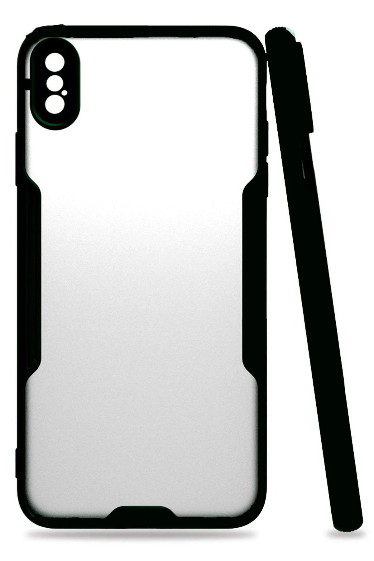 Toptan Bulurum iPhone XS Max Kılıf Platin Silikon - Siyah