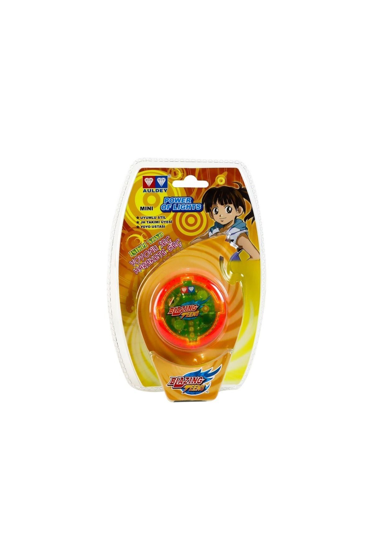 Shoplandu Tam Bilyalı Rulman Işıklı Yoyo - Power Of Lights Yoyo Turuncu