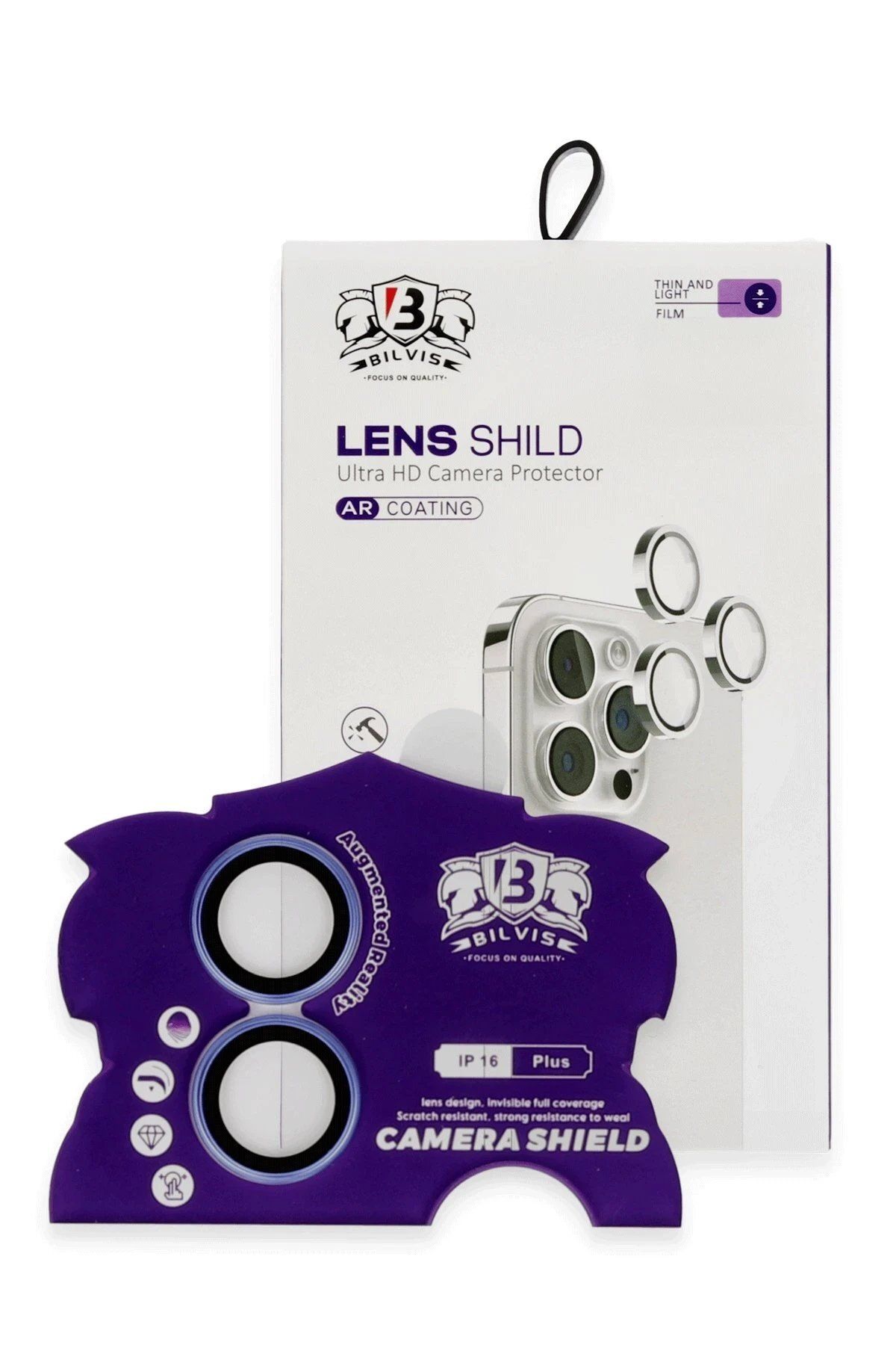 Toptan Bulurum iPhone 16 Bilvis Uyumlu Titan Kamera Lens - Mavi